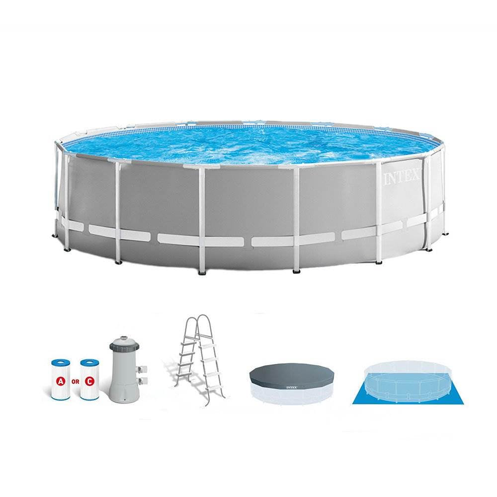 Intex 15Ft X 48In Prism Frame round Pool & Taylor Chlorine Ph Alkaline Test Kit Animals & Pet Supplies > Pet Supplies > Fish Supplies > Aquarium & Pond Tubing Intex   