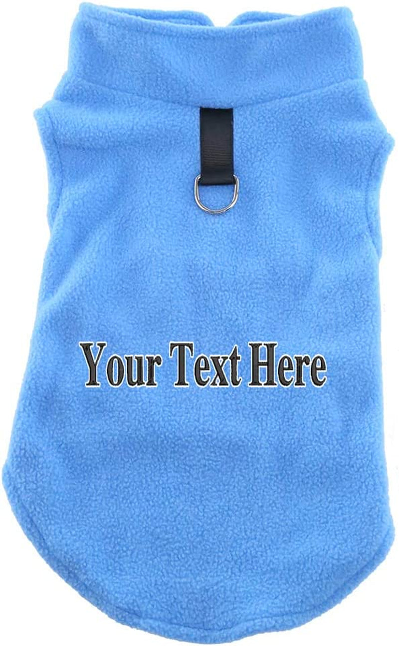 Personalized Embroider Dog Fleece Vest Sweater Winter Custom Text Fleece Jacket for Small and Medium Dogs with D-Ring Leash Cold Weather Coat Hoodie for XS S M Dogs Boy or Girls Animals & Pet Supplies > Pet Supplies > Dog Supplies > Dog Apparel women want me fish fear me Blue Small 