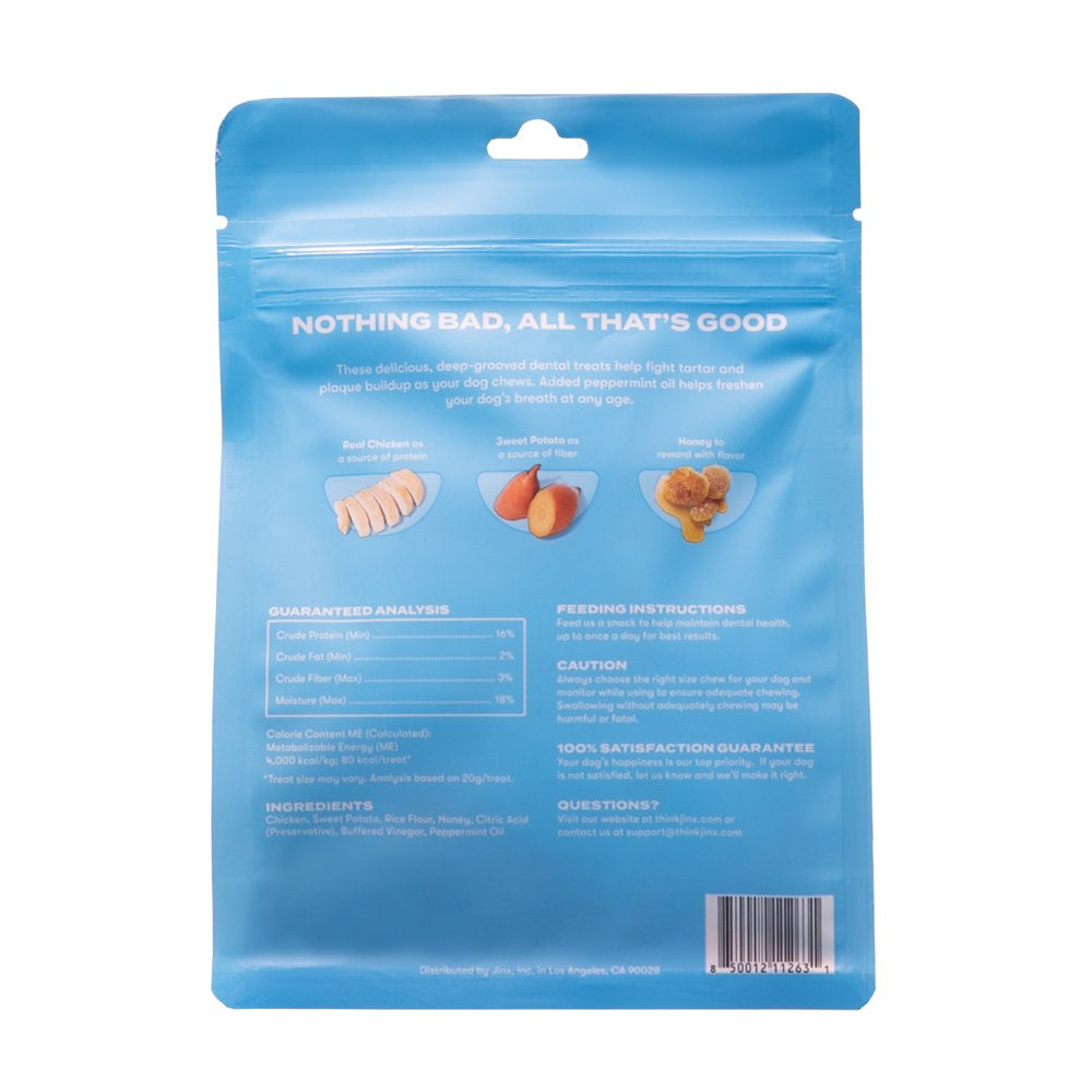 Jinx Chicken Flavor Dental Treats for Small Dogs, 8.8 Oz Bag, 13 Treats