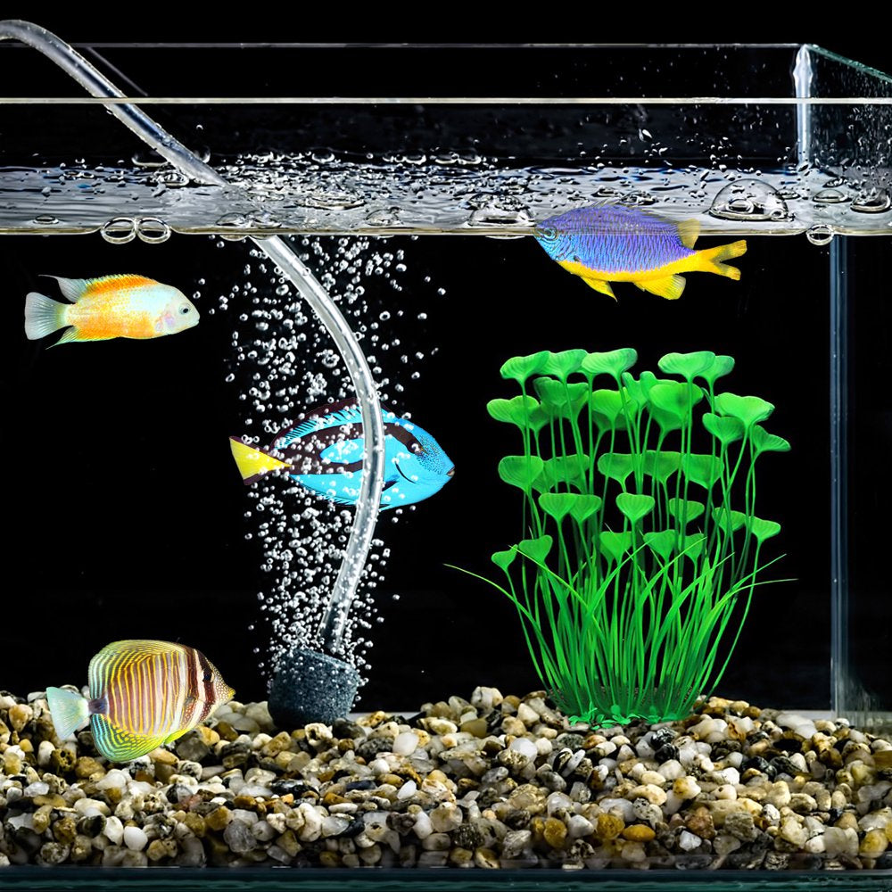 Papaba Artificial Plant,2Pcs Heart Shape Leaves Large Seaweed Ornament Artificial Tall Aquarium Plants for Fish Tank Decor