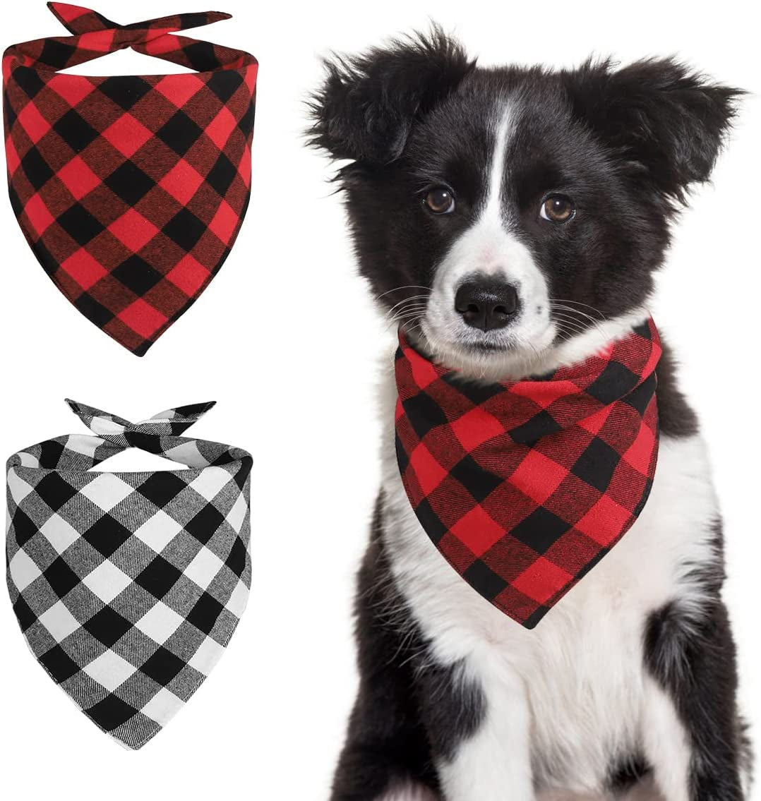 Kytely 4 Pack Dog Bandanas Birthday Dog Bandana Boy Girl Pet Scarf/Scarves Birthday Gift Accessories for Small Medium Large Dogs Cats Pet Animals & Pet Supplies > Pet Supplies > Dog Supplies > Dog Apparel Kytley Red+White Small 