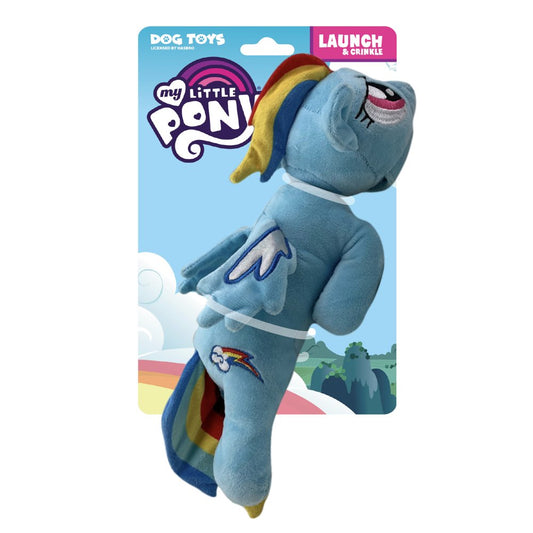 Hasbro My Little Pony Rainbow Dash Launch & Crinkle Plush Dog Toy, 13 Inches Animals & Pet Supplies > Pet Supplies > Dog Supplies > Dog Toys Hasbro   