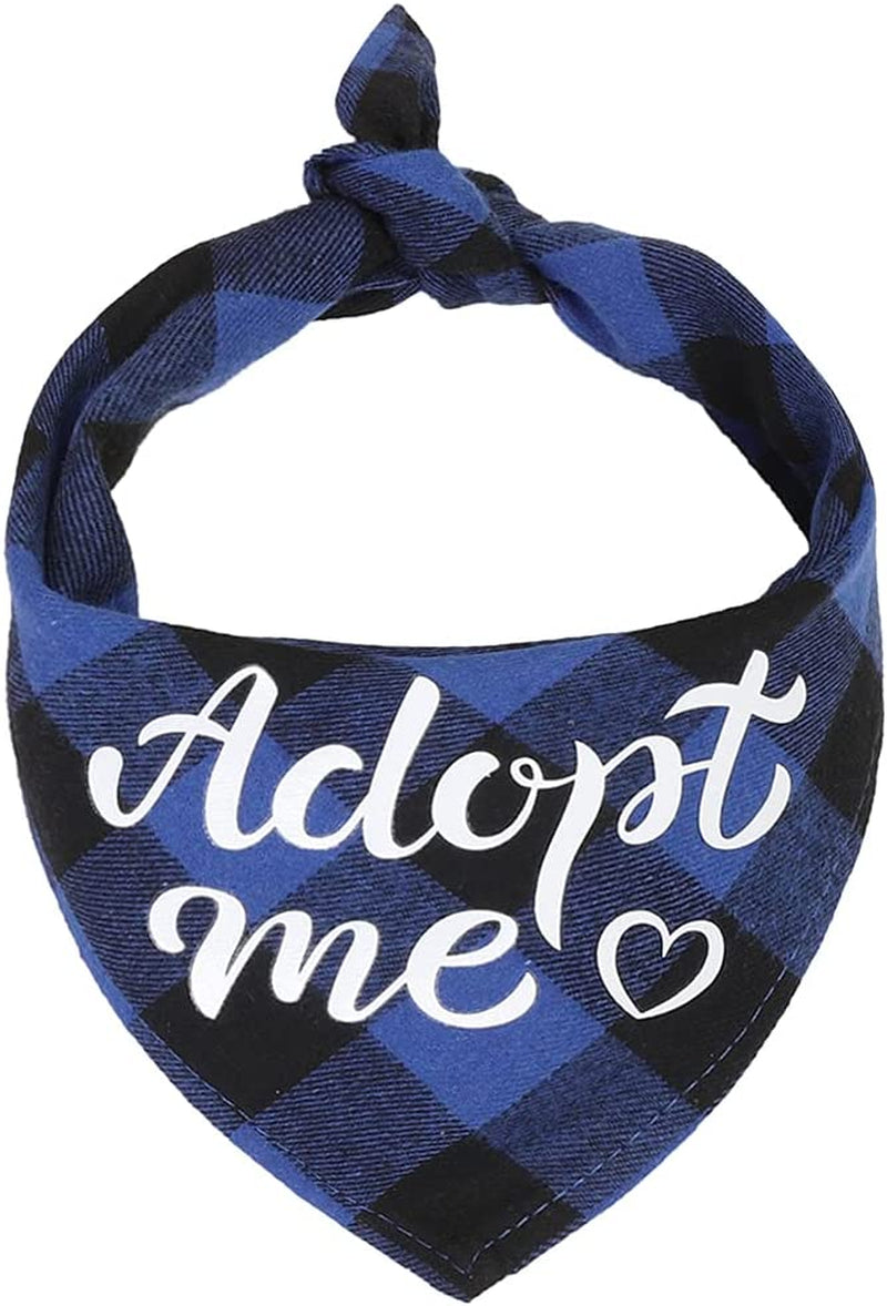 LATFZ 1/2 Pack Adopt Me Dog Bandanas Scarf Bibs Scarf Set for Dog Cat Pet Animals (2Pack) Animals & Pet Supplies > Pet Supplies > Dog Supplies > Dog Apparel LATFZ Blue  