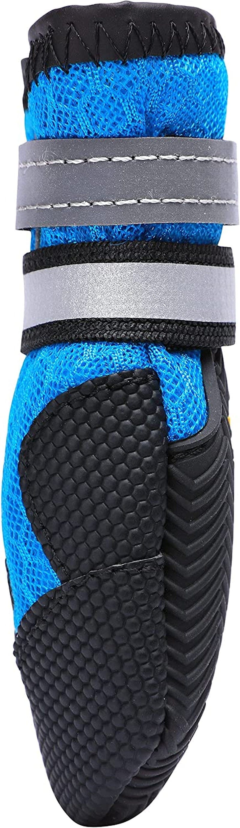 Dimicoo Breathable Mesh Dog Boots Nonslip Soft Rubber Sole Dog Shoes for Daily (Pack of 4) Animals & Pet Supplies > Pet Supplies > Dog Supplies > Dog Apparel Dimicoo   