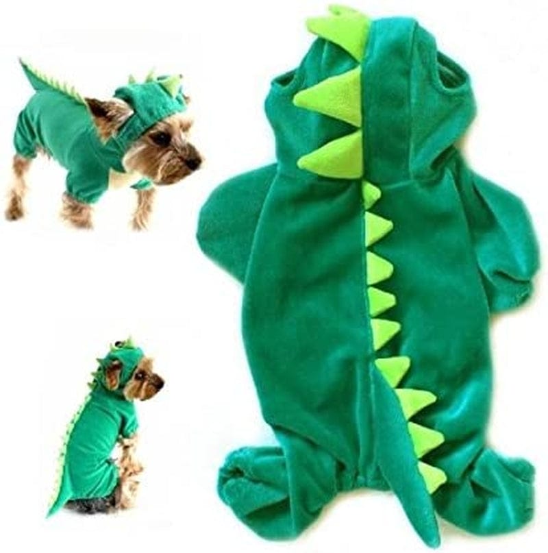 Hotumn Dinosaur Dog Halloween Costume Pet Dino Hoodie for Small