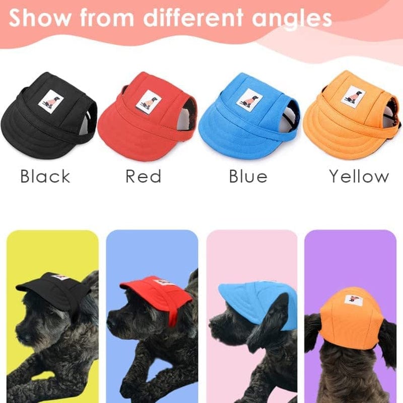 Dog Baseball Caps for Small Dogs 4 Pack Dog Hat with Ear Holes Bucket – KOL  PET