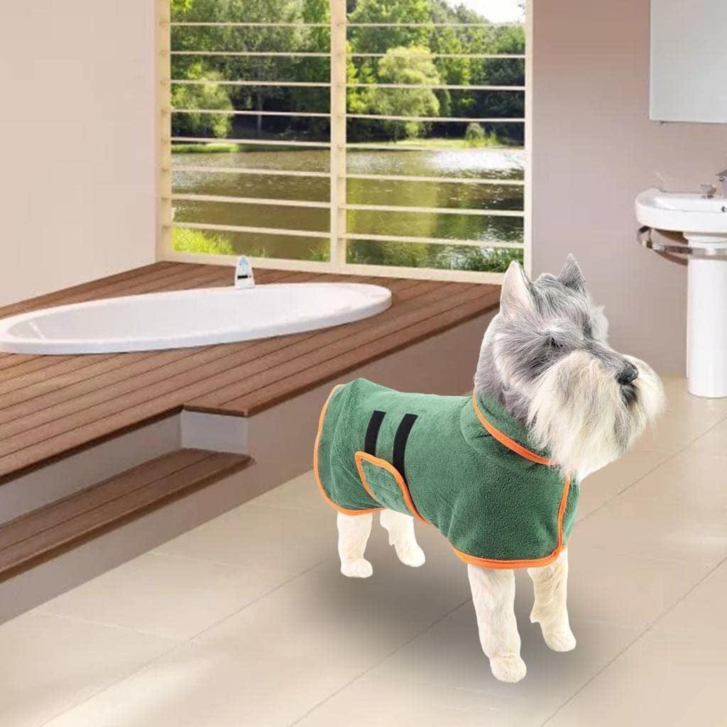 ＫＬＫＣＭＳ Dog Bathrobe Towel, Pet Drying Bath Robe, Microfibre Dog Bathrobe Quick Drying Absorbent Pet Robe Coat, M Animals & Pet Supplies > Pet Supplies > Dog Supplies > Dog Apparel ＫＬＫＣＭＳ   