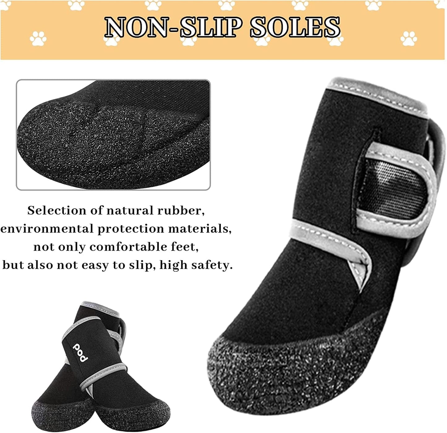 Dog Booties Paw Protector Waterproof Dog Shoes Adjustable Straps and Rugged Anti-Slip Sole Dog Boots Comfortable Easy to Wear Suitable for Medium Large Dogs (Large-X) Animals & Pet Supplies > Pet Supplies > Dog Supplies > Dog Apparel DotPet   