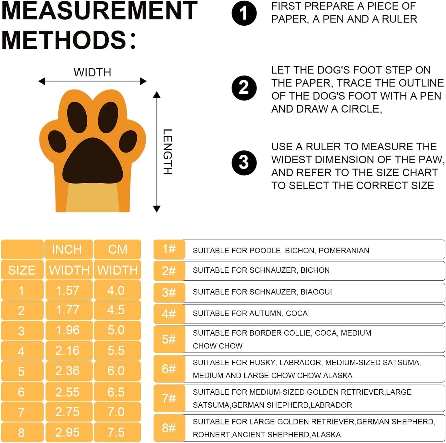 Dog Boots, Dog Winter Boots, Anti-Skid Dog Claw Protector, 4 Pieces of Dog Boots with Reflective Tape, Black Print for Outdoor Dog Boots of Small, Medium and Large Dogs Animals & Pet Supplies > Pet Supplies > Dog Supplies > Dog Apparel dtyxpet   