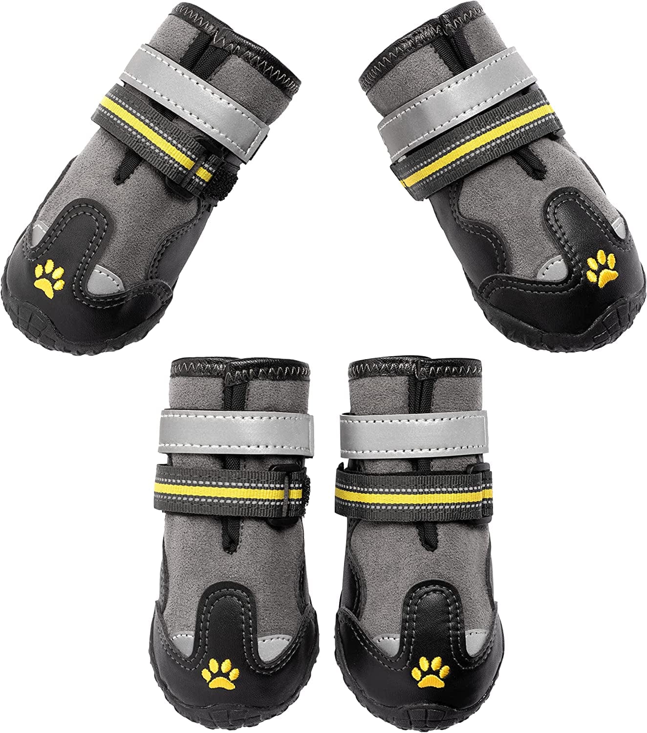 Dog Boots & Paw Protectors - Waterproof & Stain Resistant Dog Shoes for Small, Medium & Large Dogs - Easy to Get on & off - Reflective Dog Booties for Hot Pavement, Hiking, Rain & Snow - Size 7 Animals & Pet Supplies > Pet Supplies > Dog Supplies > Dog Apparel KaiPets Size 6: 2.5"x3.0" (W*L) (Pack of 4)  