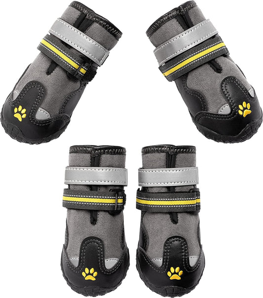 Dog Boots & Paw Protectors - Waterproof & Stain Resistant Dog Shoes for Small, Medium & Large Dogs - Easy to Get on & off - Reflective Dog Booties for Hot Pavement, Hiking, Rain & Snow - Size 7 Animals & Pet Supplies > Pet Supplies > Dog Supplies > Dog Apparel KaiPets Size 6: 2.5"x3.0" (W*L) (Pack of 4)  
