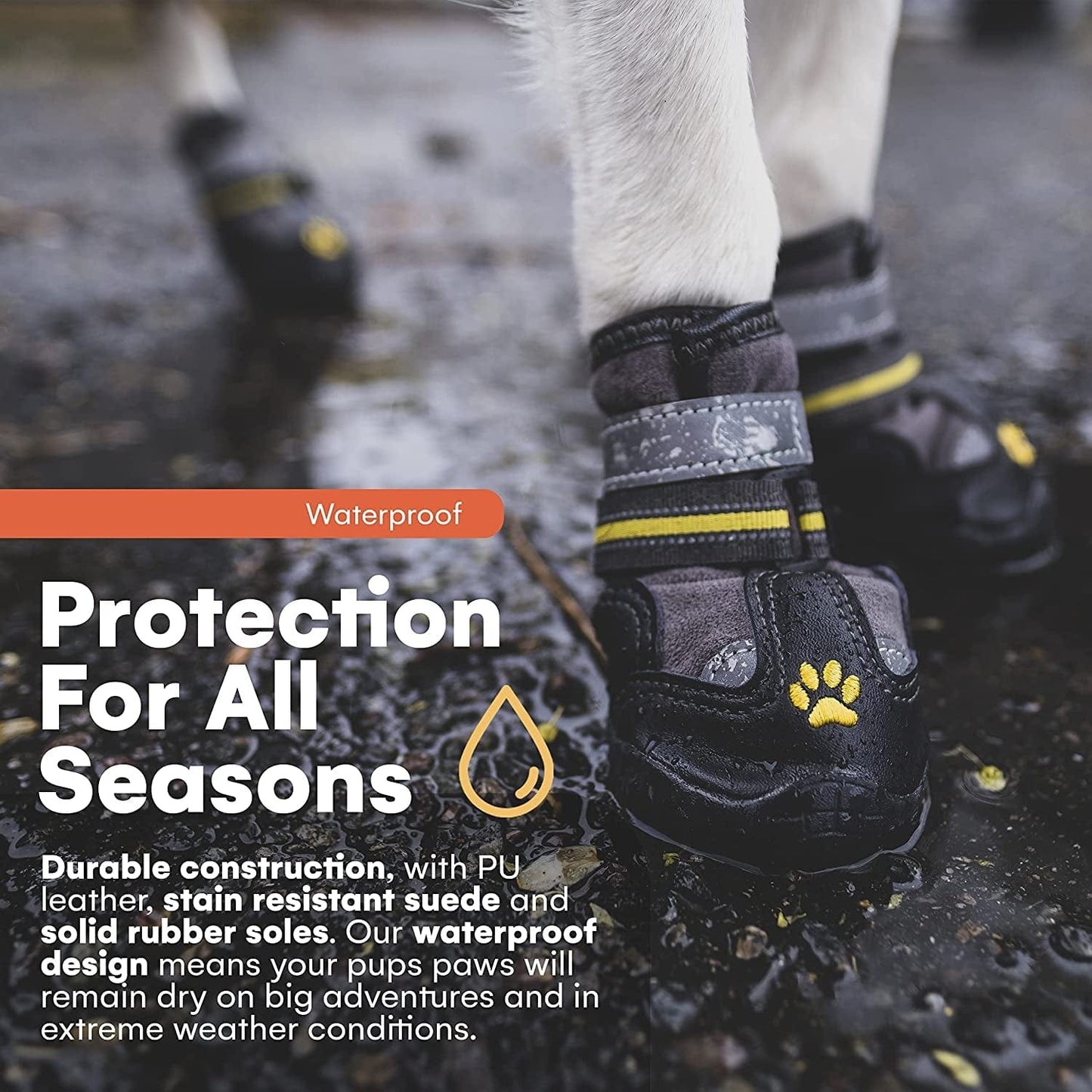 Dog Boots & Paw Protectors - Waterproof & Stain Resistant Dog Shoes for Small, Medium & Large Dogs - Easy to Get on & off - Reflective Dog Booties for Hot Pavement, Hiking, Rain & Snow - Size 7 Animals & Pet Supplies > Pet Supplies > Dog Supplies > Dog Apparel KaiPets   