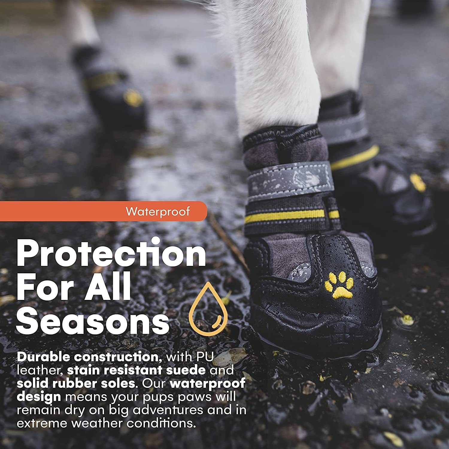 Dog Boots & Paw Protectors - Waterproof & Stain Resistant Dog Shoes for Small, Medium & Large Dogs - Easy to Get on & off - Reflective Dog Booties for Hot Pavement, Hiking, Rain & Snow - Size 7 Animals & Pet Supplies > Pet Supplies > Dog Supplies > Dog Apparel KaiPets   