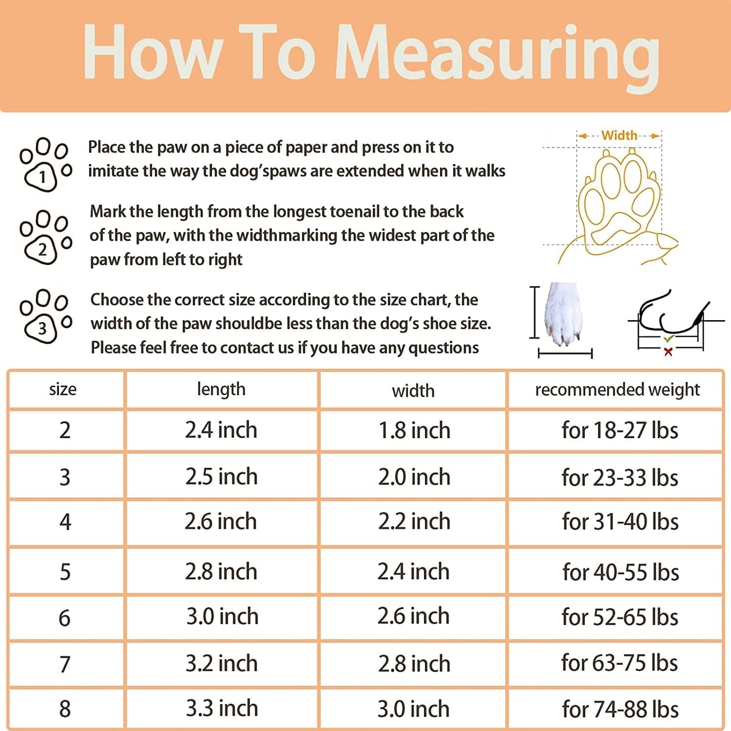 Dog Boots Waterproof Dog Booties Dog Shoes with Reflective Straps Rugged Anti-Slip Sole Paw Protector Hot Pavement for Medium Large Dogs (Logo, Size 6: 2.6"X3.0"(W*L)) Animals & Pet Supplies > Pet Supplies > Dog Supplies > Dog Apparel N   