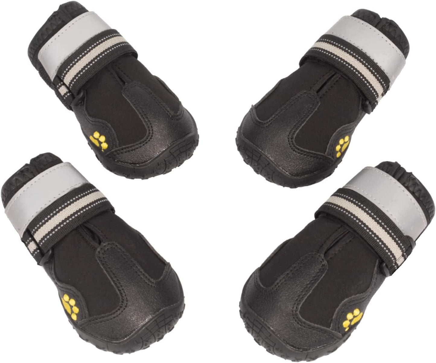 Dog Boots Waterproof Dog Booties Dog Shoes with Reflective Straps Rugged Anti-Slip Sole Paw Protector Hot Pavement for Medium Large Dogs (Logo, Size 6: 2.6"X3.0"(W*L)) Animals & Pet Supplies > Pet Supplies > Dog Supplies > Dog Apparel N No Logo Size 6: 2.6"x3.0"(W*L) 