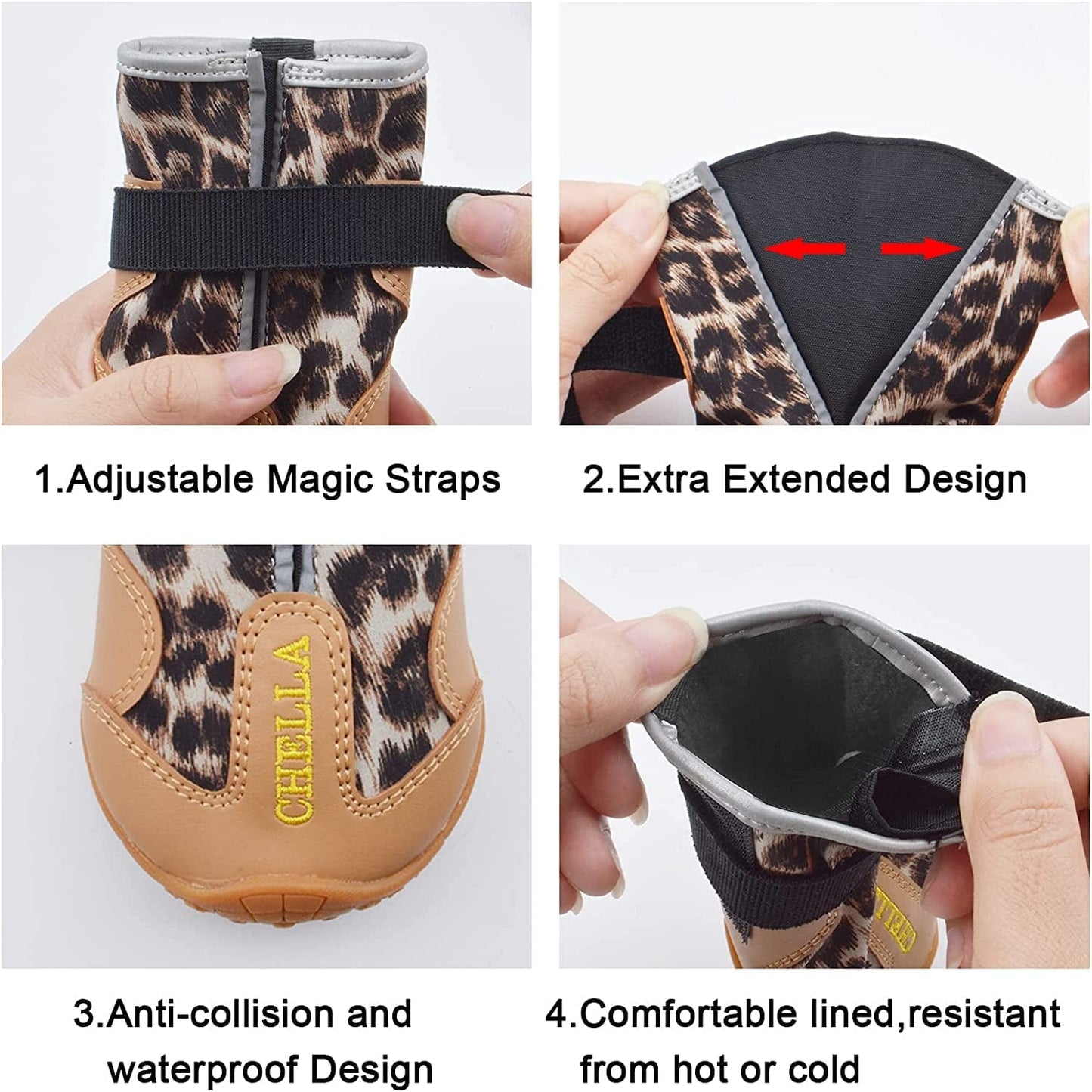Dog Boots Waterproof Dog Shoes,Dog Shoes for Hot Pavement,Heat Protection Dog Booties Breathable Nonslip with Adjustable and Reflective Straps,Dog Paw Protection for Small, Medium, Large Dogs 4Pcs/Set Animals & Pet Supplies > Pet Supplies > Dog Supplies > Dog Apparel chella   