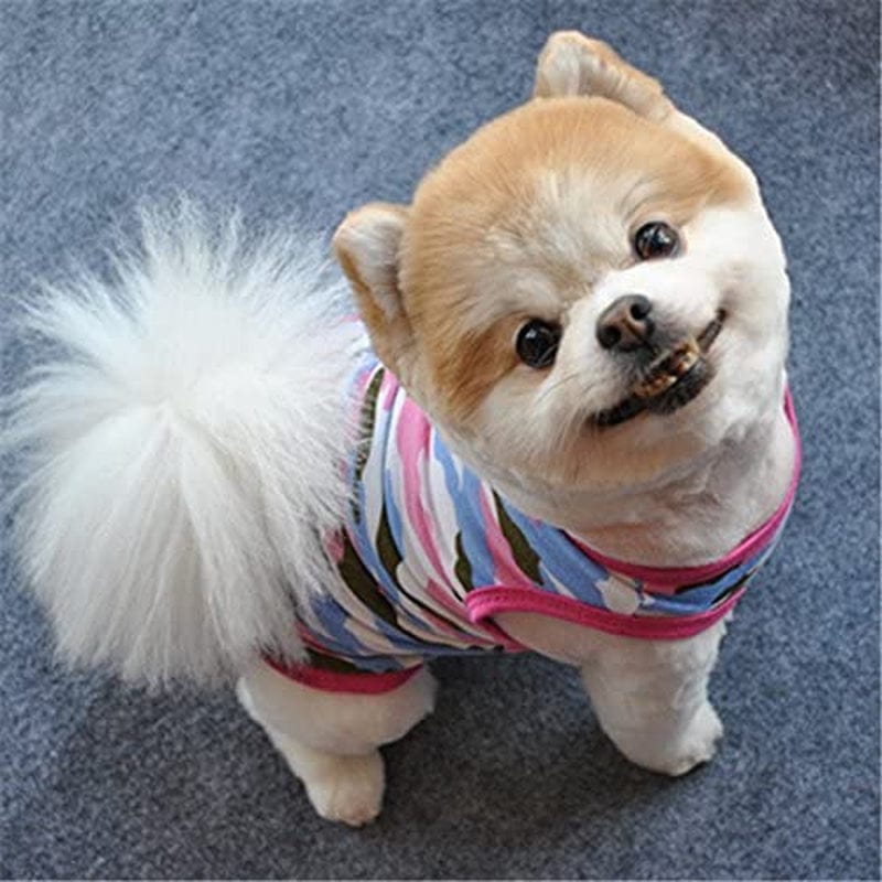 Dog Camouflage Cute Small Vest Puppy Appar Dog Shirt Summer Pet Clothes Outfit Vest Easy on Puppy Boy Girl Shirts (Small, Pink) Animals & Pet Supplies > Pet Supplies > Dog Supplies > Dog Apparel HonpraD   