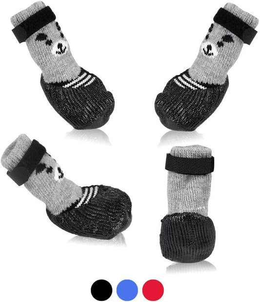 Dog Cat Boots Shoes Socks with Adjustable Waterproof Breathable and Anti-Slip Sole All Weather Protect Paws(Only for Tiny Dog) (S, Black) Animals & Pet Supplies > Pet Supplies > Dog Supplies > Dog Apparel Generic Black Small (Pack of 4) 