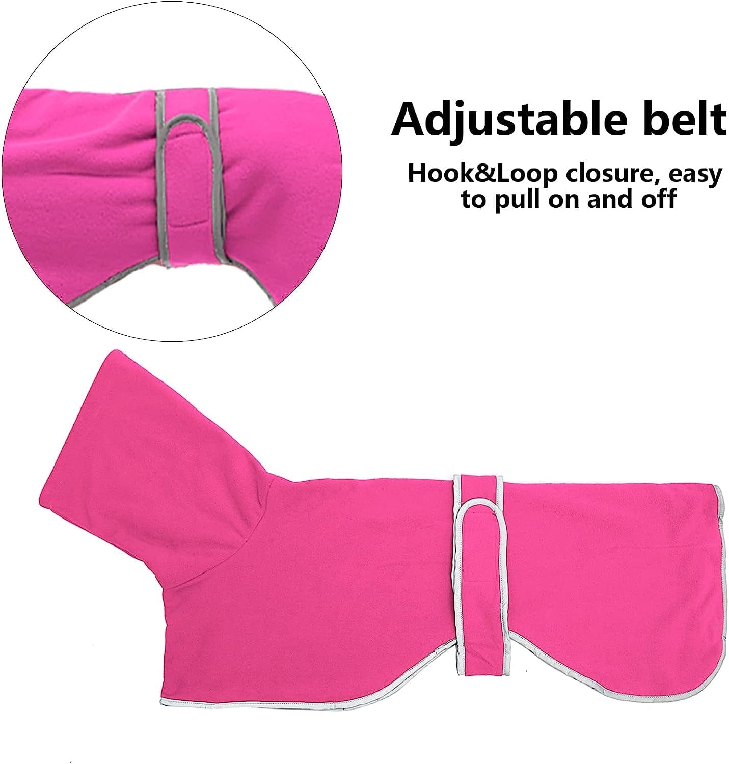 Dog Coats with Reflective Bar, Dog Winter Coat Soft Polyester Fleece, Adjustable Band - Dog Winter Jacket for Greyhounds, Lurchers and Whippets - Pink - XL Animals & Pet Supplies > Pet Supplies > Dog Supplies > Dog Apparel Morezi   