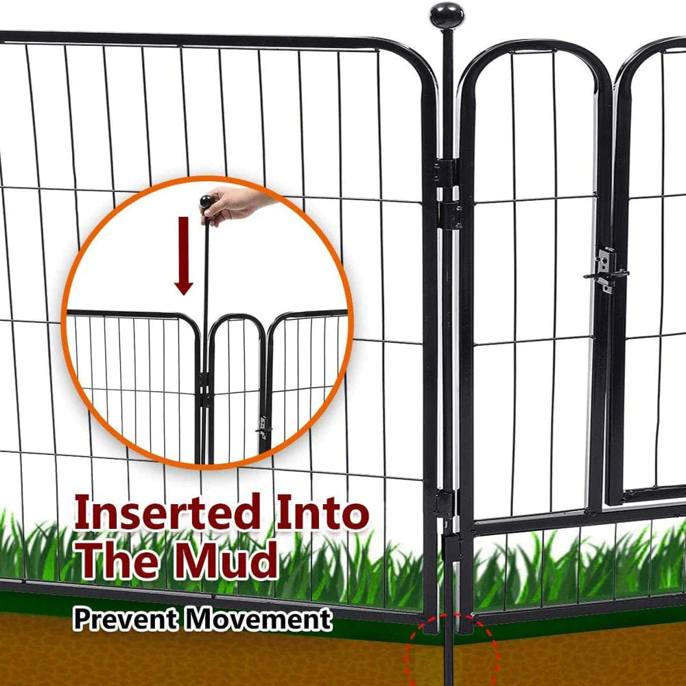 Dog Fence, Pet Playpen, Metal Outdoor Portable 16 Panels 32" Camping RV Runs Cage Foldable Exercise Pens Animals & Pet Supplies > Pet Supplies > Dog Supplies > Dog Kennels & Runs Bestgoods   