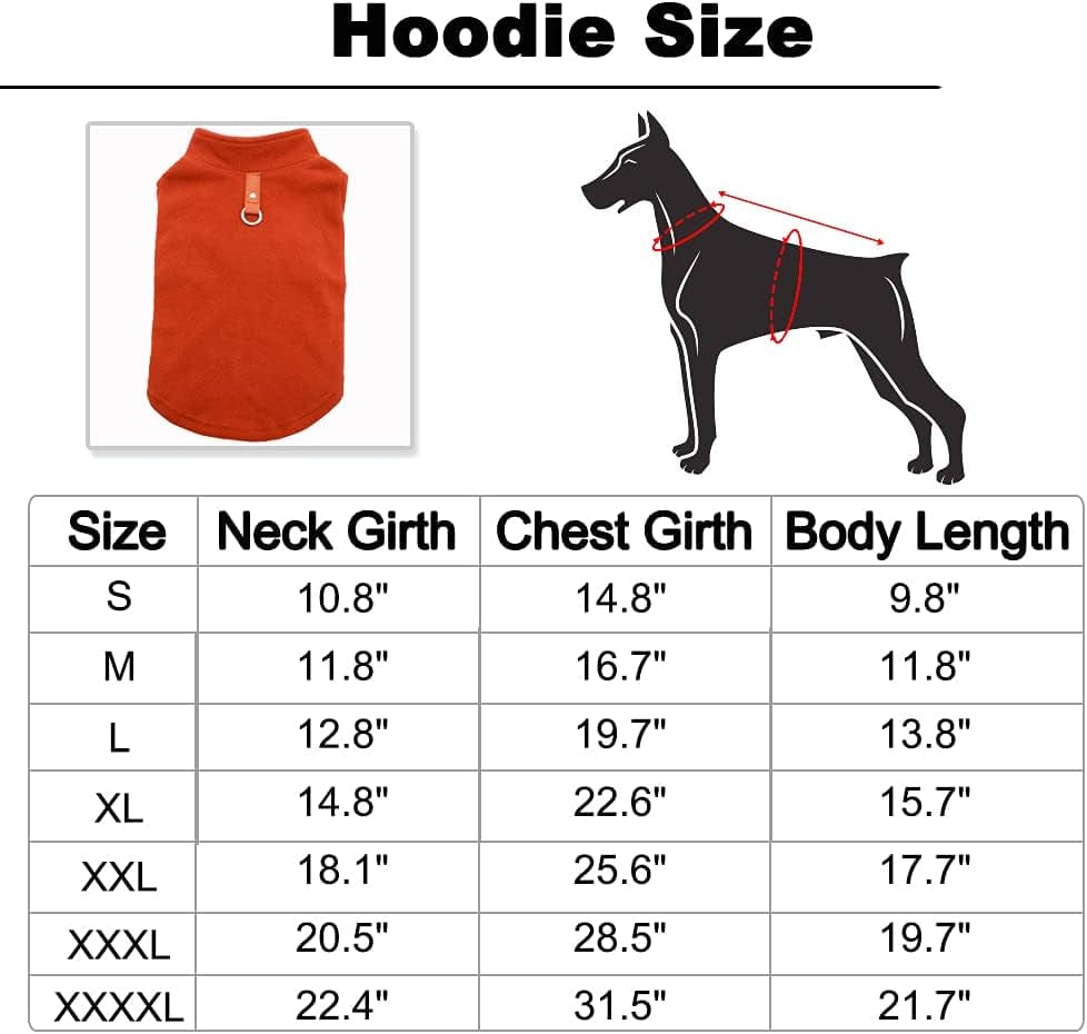 Dog Fleece Vest Soft Winter Jacket Sweater with D-Ring Leash Cold Weather Coat Hoodie for Small Medium Large Dogs Red Small Animals & Pet Supplies > Pet Supplies > Dog Supplies > Dog Apparel Barleygoo   