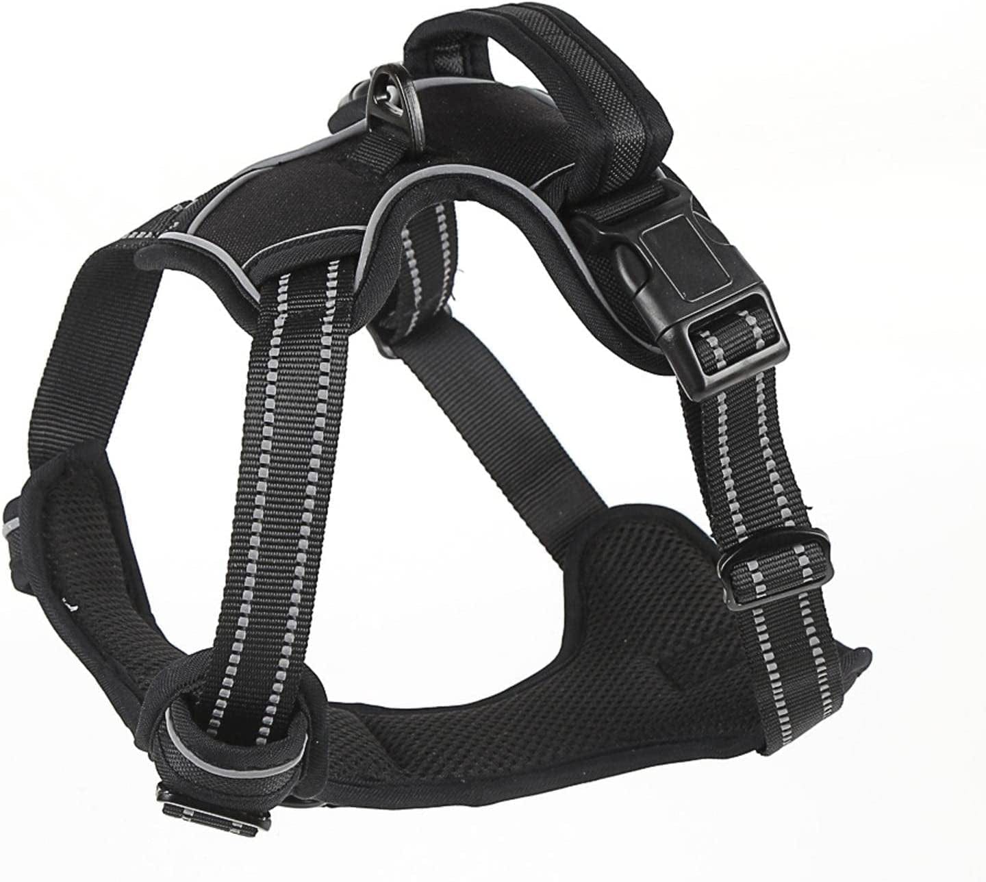 Dog Harness Easy to Put on and Take off Pet Vest Strap Soft and Comfortable Adjustable Universal Reflective Vest Dog Hand Holding Rope Chest Back Animals & Pet Supplies > Pet Supplies > Dog Supplies > Dog Apparel CYGURT   