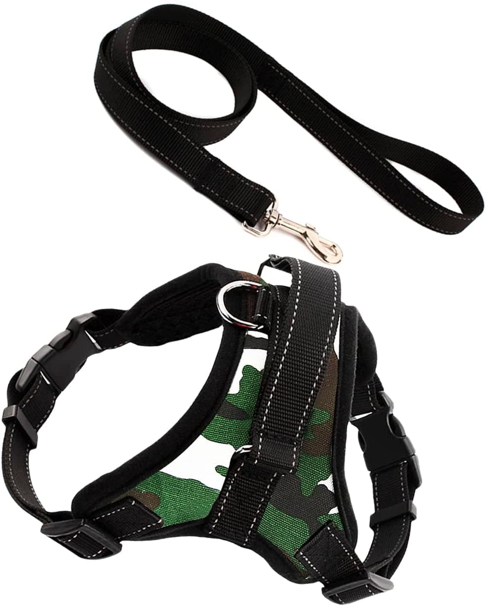 Dog Harness with Handle and Leash Set Pet Training Walking Supplies No-Pull Pet Vest to Prevent Tugging Pulling Choking, Black Animals & Pet Supplies > Pet Supplies > Dog Supplies > Dog Apparel MioCloth Camo XLarge 