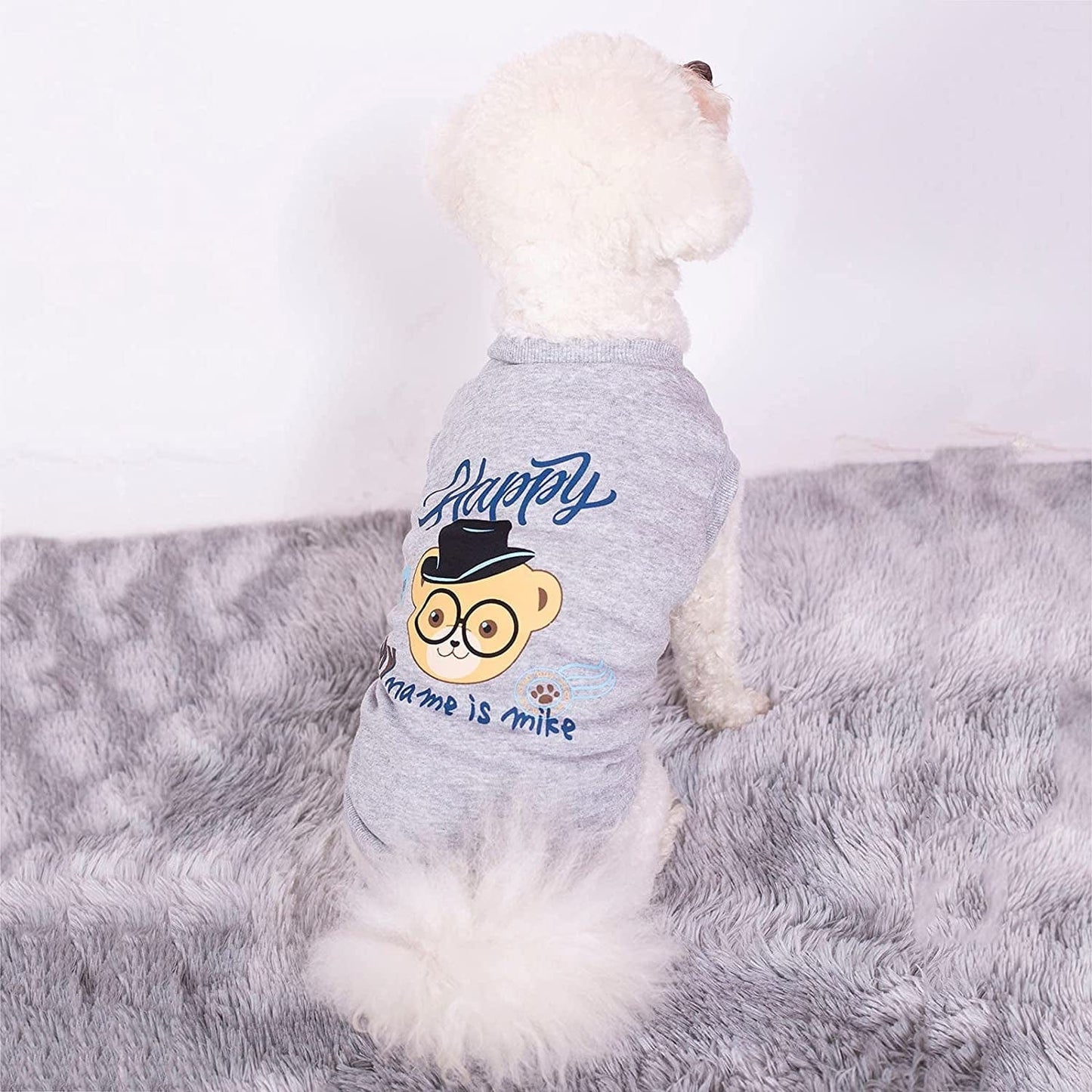 Dog Harnest Boy Pet Vest Pet Printed Dog Pattern Cute Cat Dog Summer Shirt Soft Breathable Apparel Small Breed Sweatshirt Vest Pet Clothes Animals & Pet Supplies > Pet Supplies > Dog Supplies > Dog Apparel HonpraD   