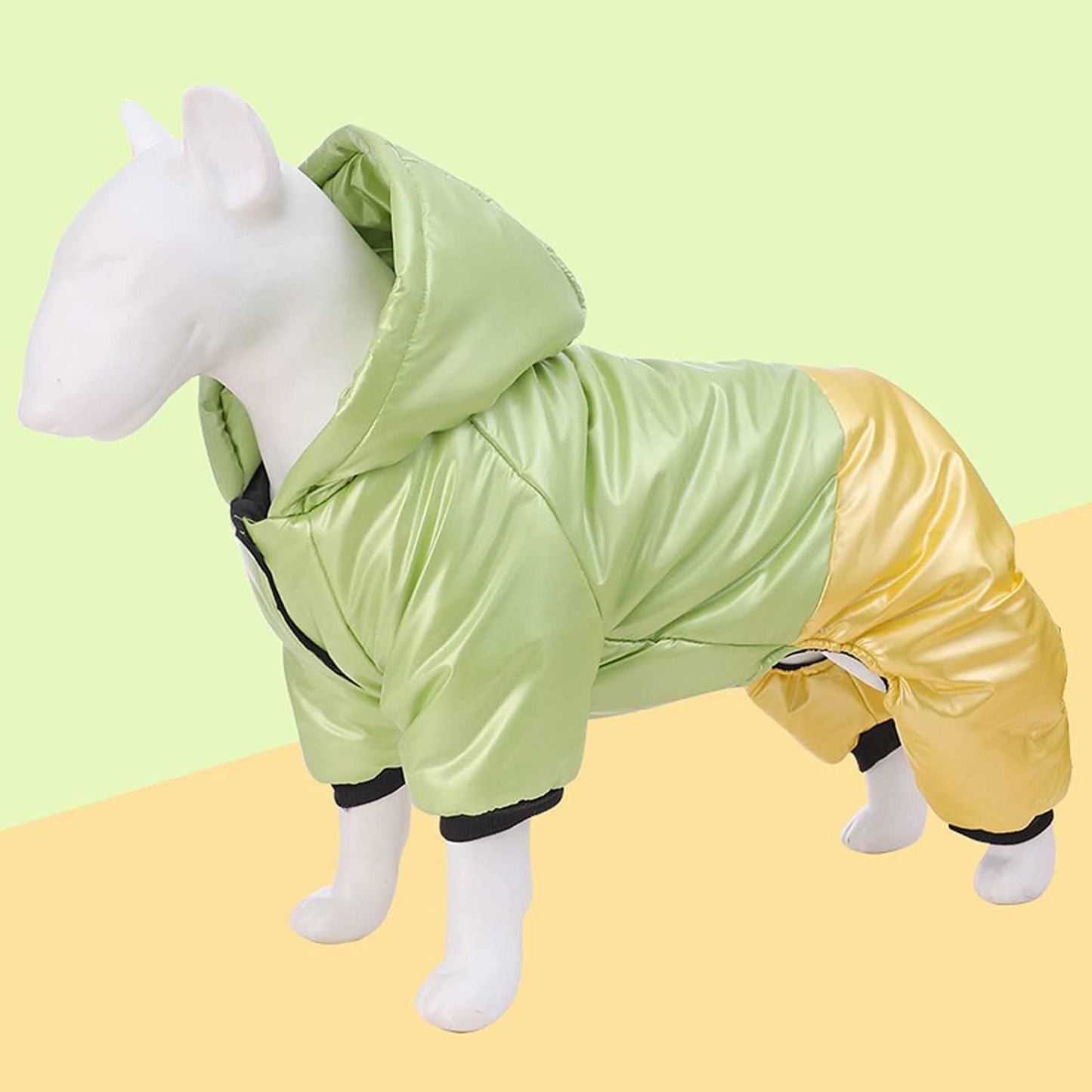 Dog Hooded Waterproof Cotton Coat, Warm Dog Coat 4 Legs, Coat Jacket for Dogs, Dog Cotton Coat with Hood, for Small Medium Dog- Pink||S Animals & Pet Supplies > Pet Supplies > Dog Supplies > Dog Apparel TOTITION Green XL 