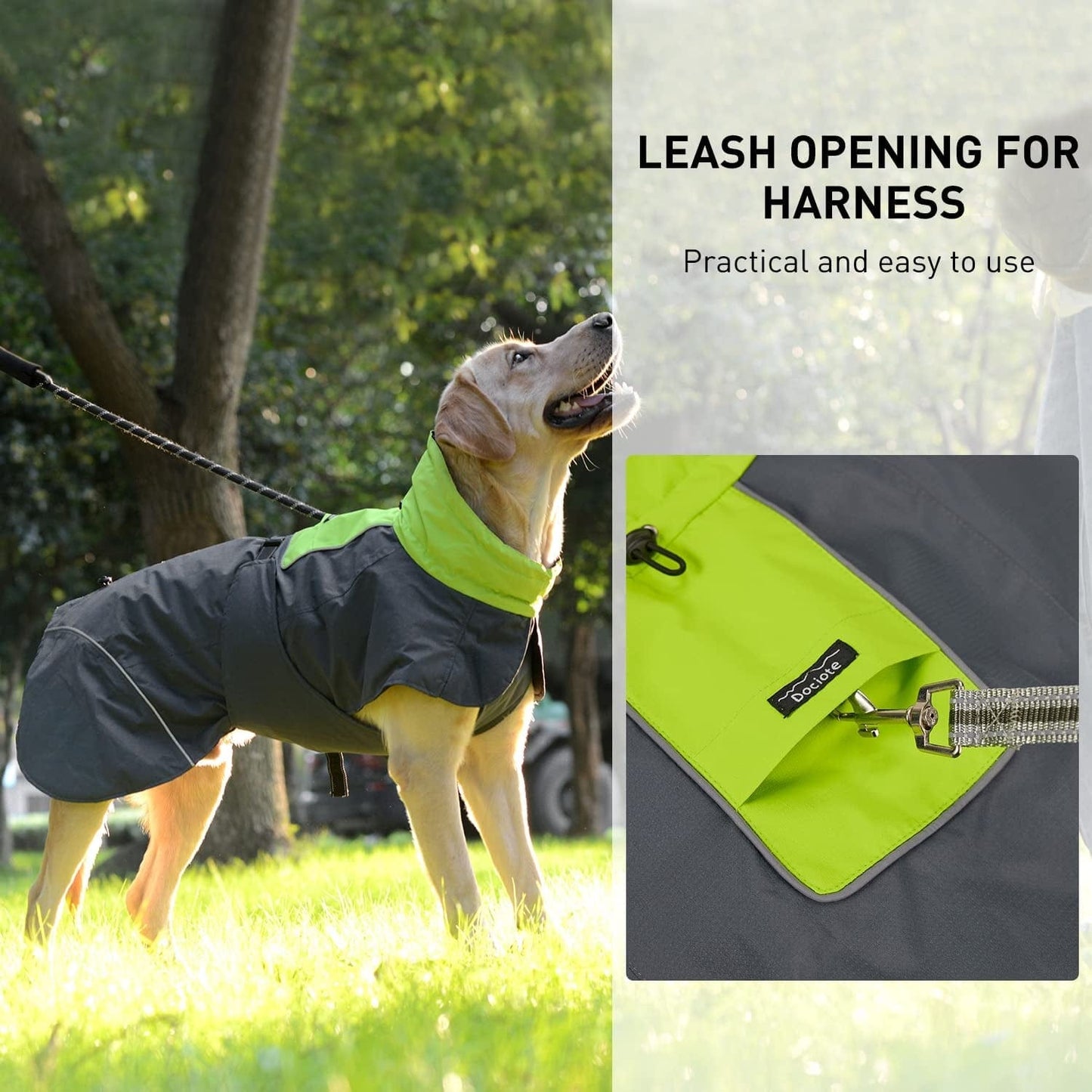 Dog Jacket - Cozy Warm Dog Winter Coat for Medium Large Dogs - Waterproof Windproof Snowproof Dog Cold Weather Coat with Quick-Release Buckle - Reflective Dog Clothes Outdoor Walking Hiking Travel Animals & Pet Supplies > Pet Supplies > Dog Supplies > Dog Apparel Dociote   