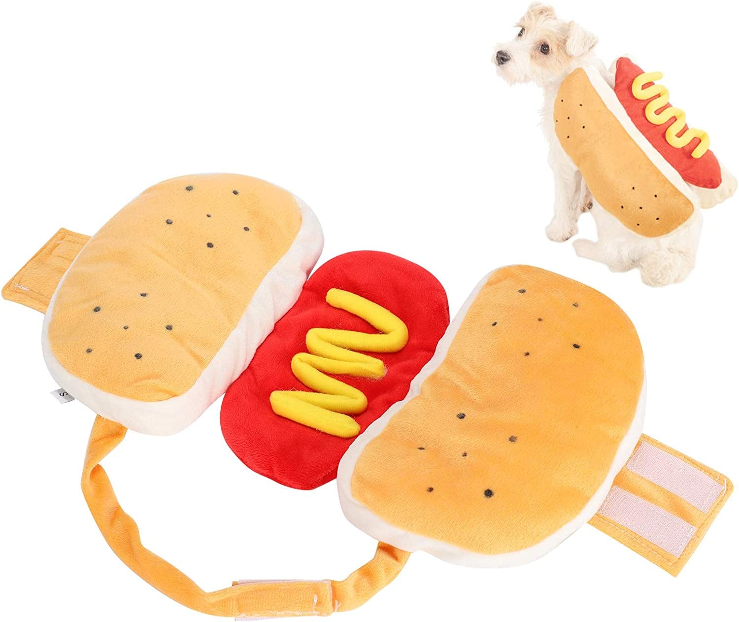 Dog Jacket, Soft Cotton Hamburger Dog Dress Clothes Pet Dog Clothes Jacket Vest Warm Coat (Yellow) Animals & Pet Supplies > Pet Supplies > Dog Supplies > Dog Apparel GLOGLOW   