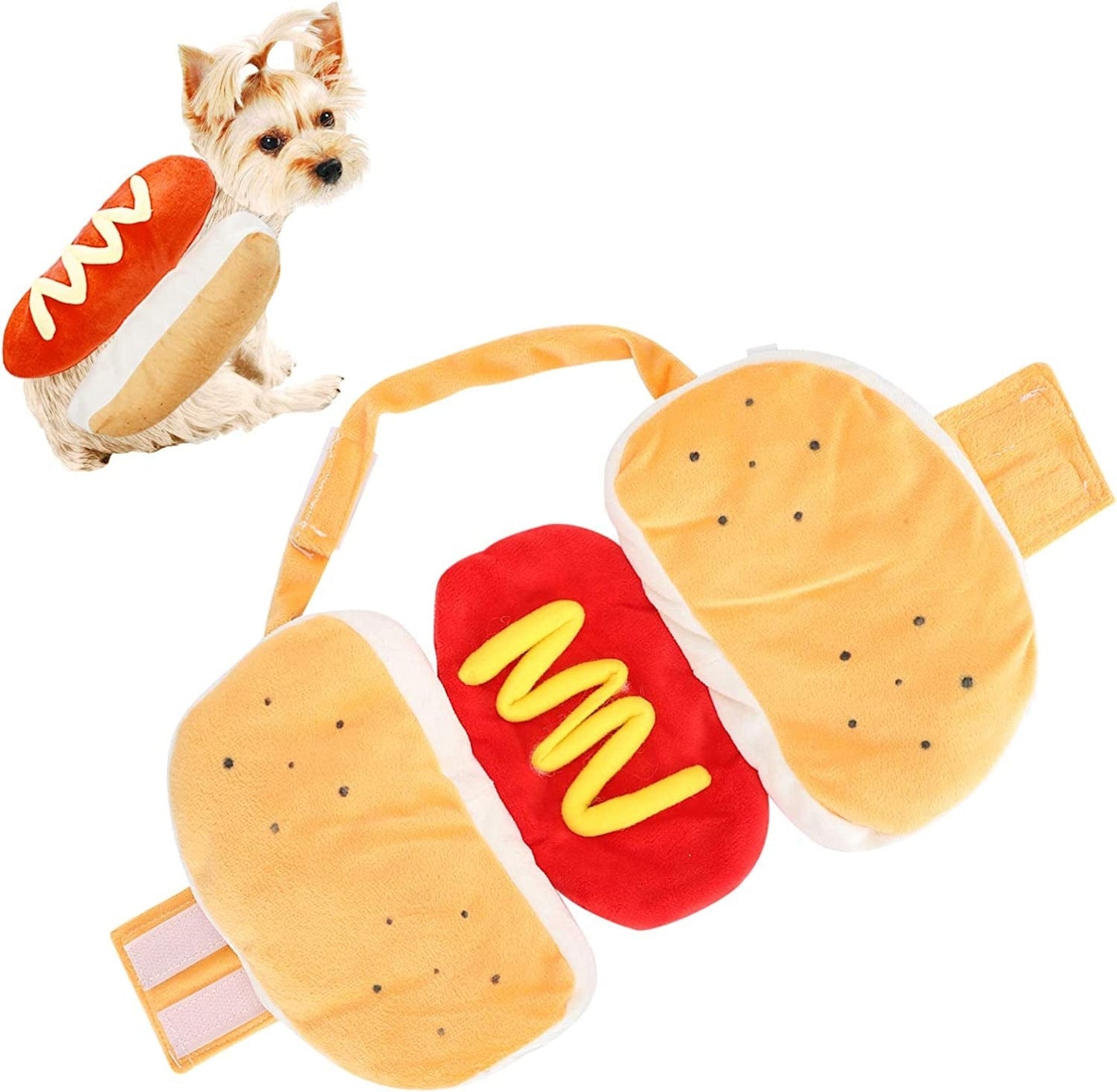 Dog Jacket, Soft Cotton Hamburger Dog Dress Clothes Pet Dog Clothes Jacket Vest Warm Coat (Yellow) Animals & Pet Supplies > Pet Supplies > Dog Supplies > Dog Apparel GLOGLOW   