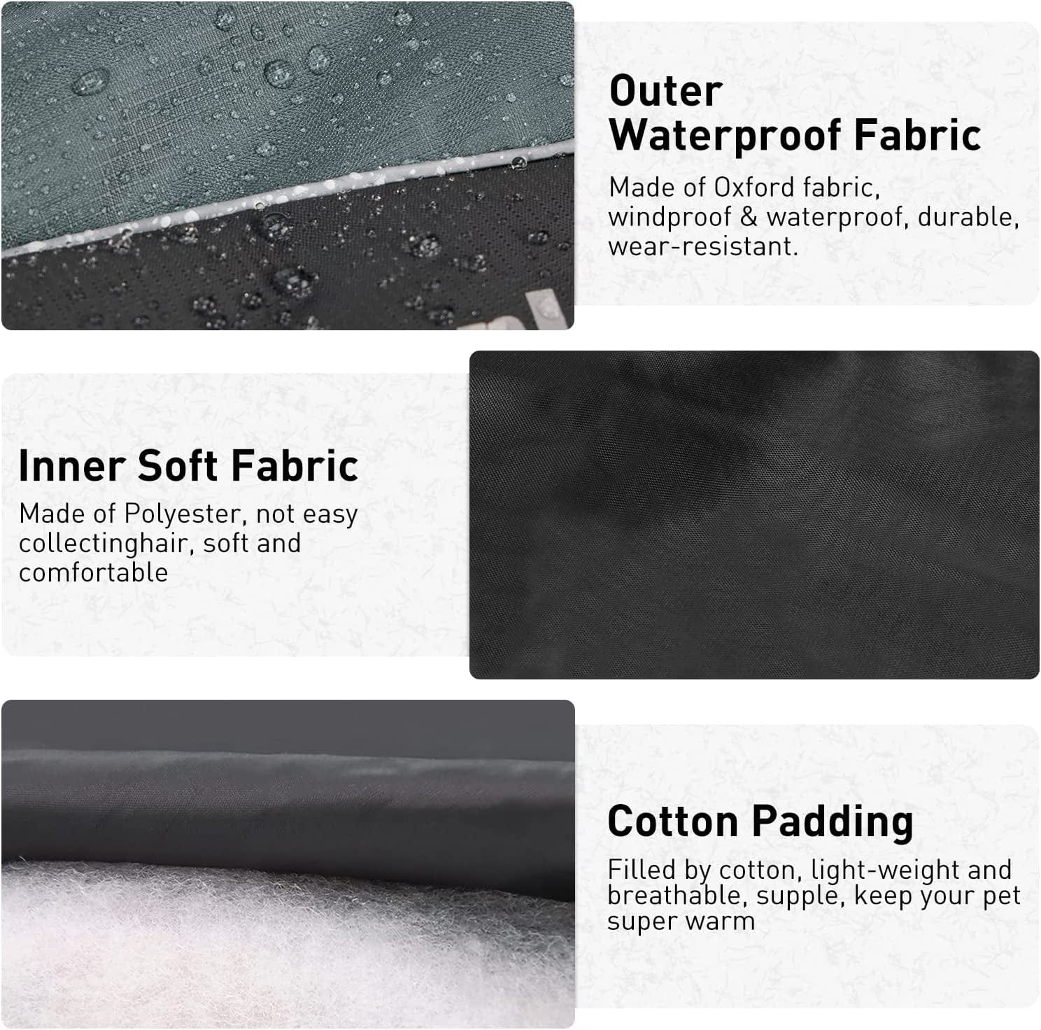 Dog Jacket with Harness & Furry Collar - Winter Coat for Dogs Extra Warm Waterproof Windproof Pet Jacket for Hiking Camping with Reflective Cold Weather Dog Coats for Large Dogs to Medium Dogs Animals & Pet Supplies > Pet Supplies > Dog Supplies > Dog Apparel Dociote   