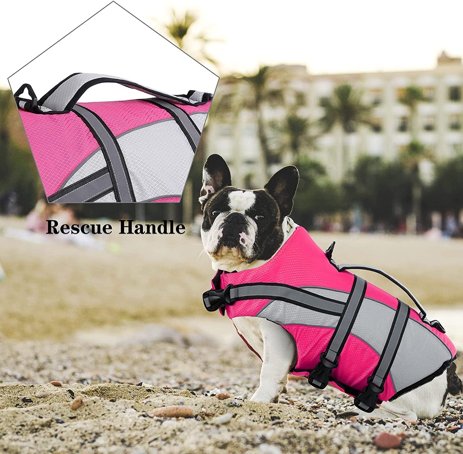Dog Life Jacket Adjustable Lifesaver Vest Preserver with Rescue Handle –  KOL PET