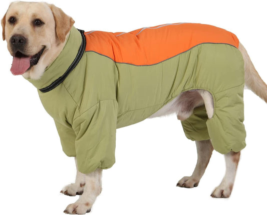 Dog Long Sleeves Coat Windproof Warm Fleece Jacket with Leash Ring Zip up Winter Outdoor Unisex Snowsuit for Small Medium Large Dogs, Lightgreen,20 Animals & Pet Supplies > Pet Supplies > Dog Supplies > Dog Apparel MBKET Lightgreen 20 