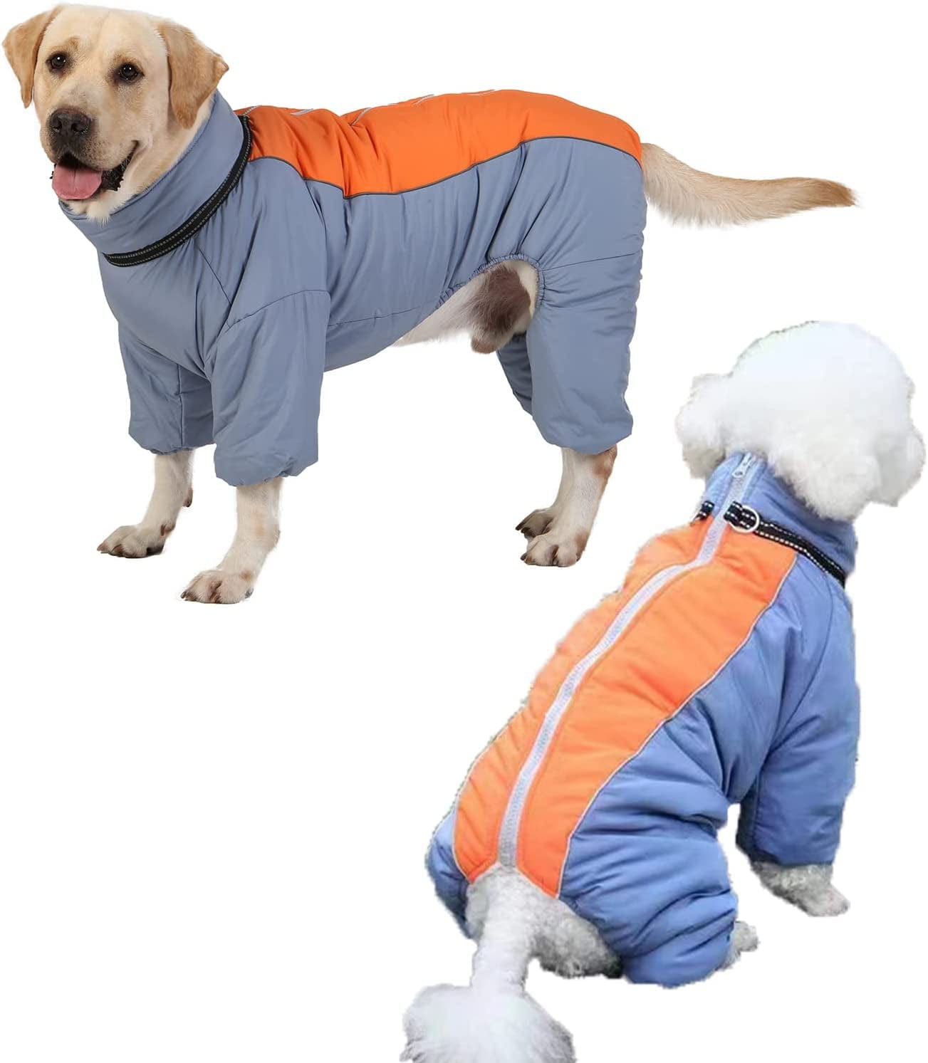 Dog Long Sleeves Coat Windproof Warm Fleece Jacket with Leash Ring Zip up Winter Outdoor Unisex Snowsuit for Small Medium Large Dogs, Lightgreen,20 Animals & Pet Supplies > Pet Supplies > Dog Supplies > Dog Apparel MBKET Airy Blue 10 