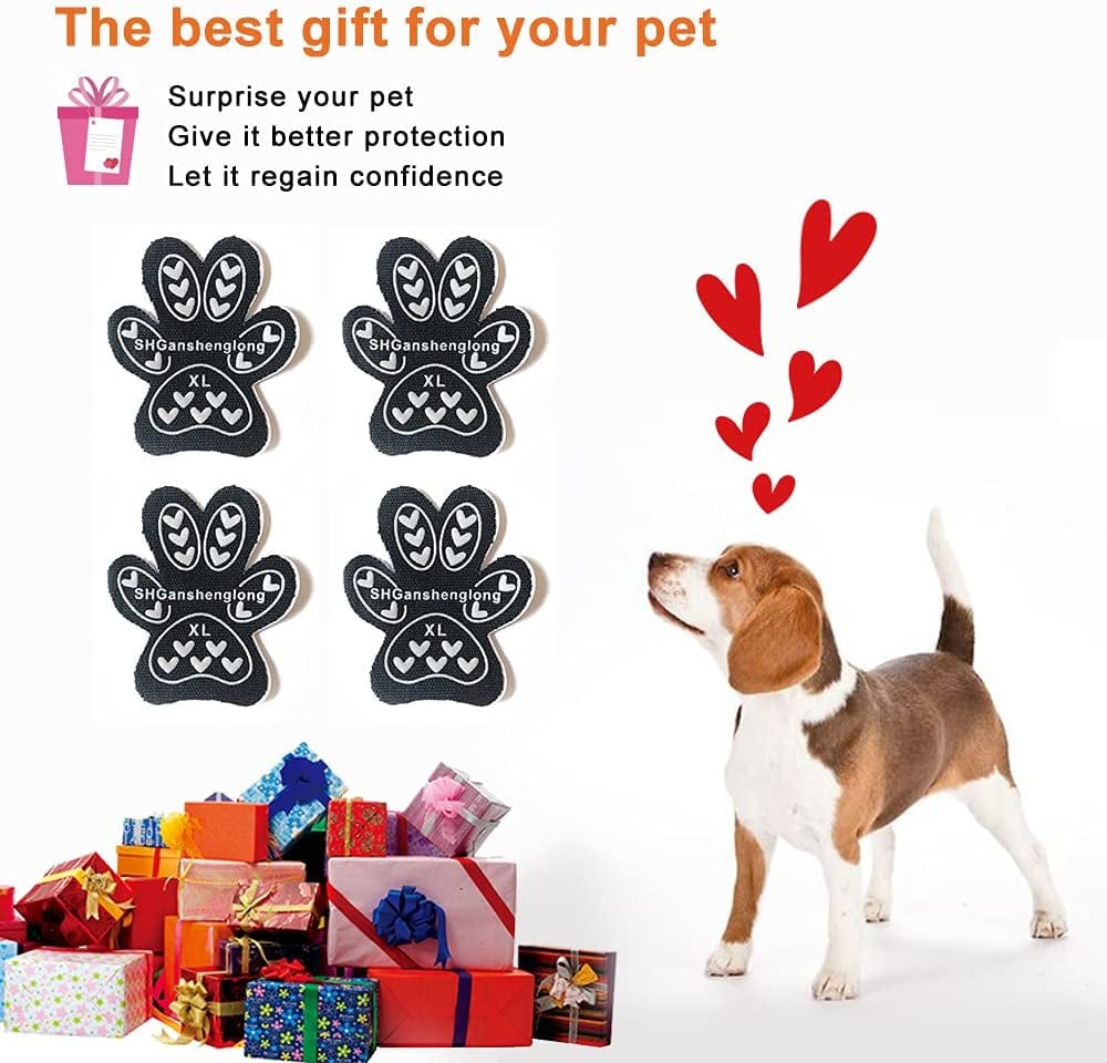 Dog Paw Protection Keeps Dogs from Slipping on Floors，For Small Medium Large Dogs Puppy Shoes Booties Socks，Disposable Self Adhesive Dog Paw Protectors (5Sets 20PCS, M (1-3/4"X1-1/2,11-20 Lbs)) Animals & Pet Supplies > Pet Supplies > Dog Supplies > Dog Apparel SHGanshenglong   