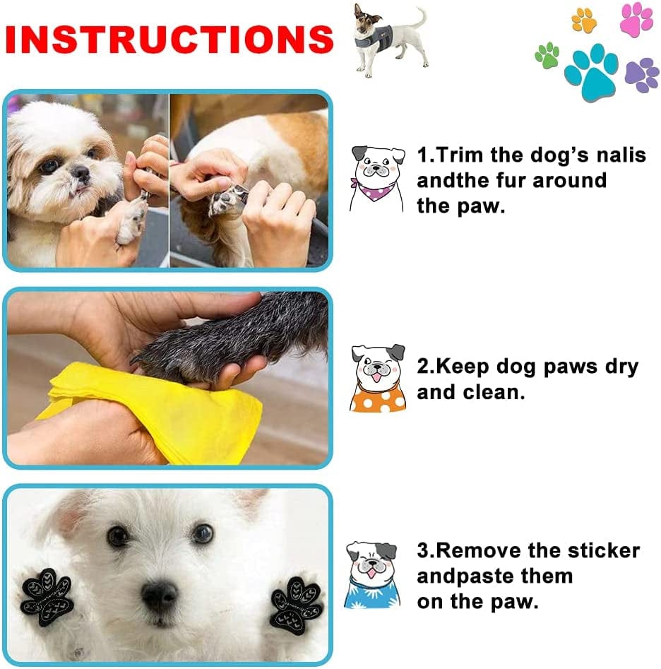 Dog Paw Protection Keeps Dogs from Slipping on Floors，For Small Medium Large Dogs Puppy Shoes Booties Socks，Disposable Self Adhesive Dog Paw Protectors (5Sets 20PCS, M (1-3/4"X1-1/2,11-20 Lbs)) Animals & Pet Supplies > Pet Supplies > Dog Supplies > Dog Apparel SHGanshenglong   