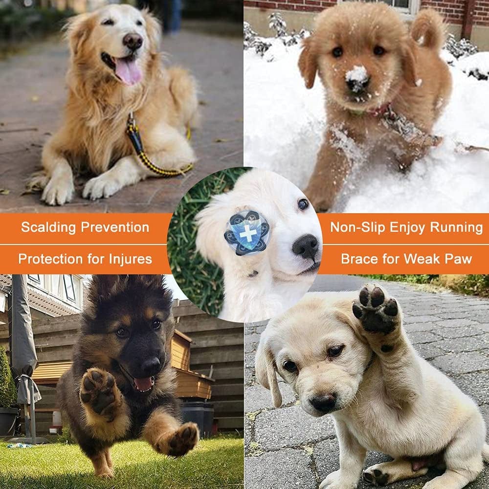 Dog Paw Protection Keeps Dogs from Slipping on Floors，For Small Medium Large Dogs Puppy Shoes Booties Socks，Disposable Self Adhesive Dog Paw Protectors (5Sets 20PCS, M (1-3/4"X1-1/2,11-20 Lbs)) Animals & Pet Supplies > Pet Supplies > Dog Supplies > Dog Apparel SHGanshenglong   