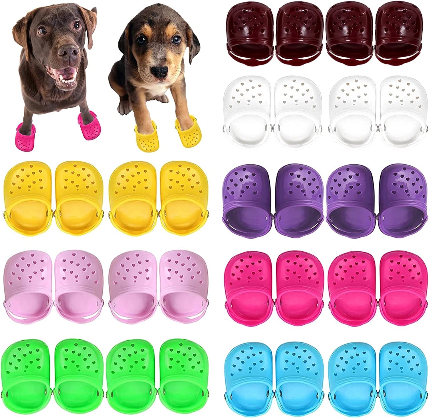 Dog Sandals, 8 Colors Optional, Puppy Shoes Crocs, Pet Sandals for Small Dogs, Pet Lovely Shoes for Taking Photos, Cat Shoes for Summer Blue Animals & Pet Supplies > Pet Supplies > Dog Supplies > Dog Apparel GabeFish Wine 4 Count: 2.7 x 1.5 in (7 x 4cm) 