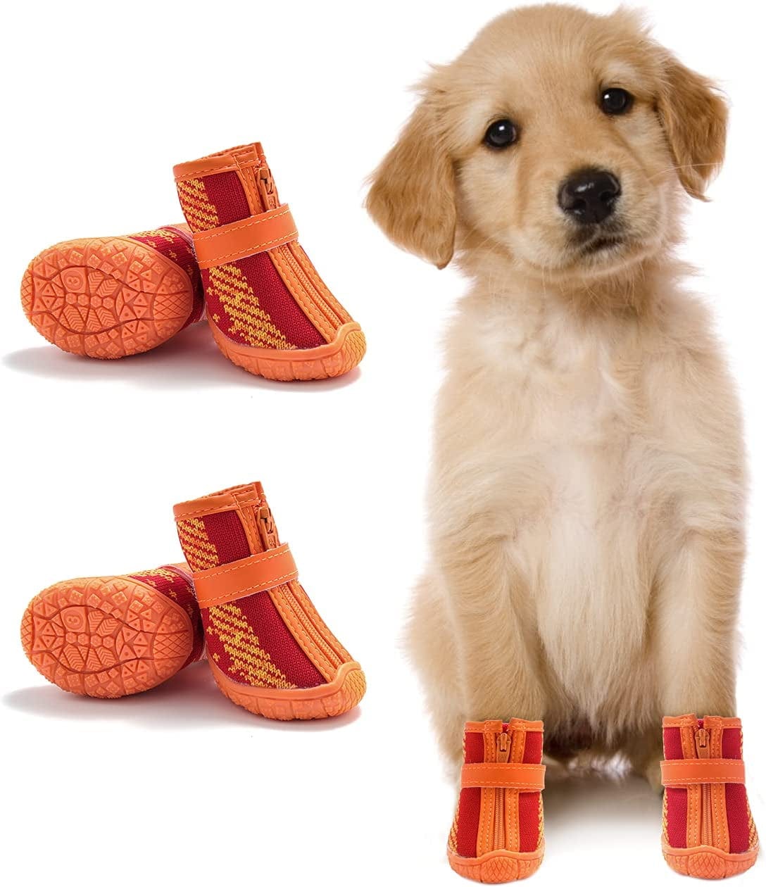 Buy KUTKUT Dog Shoes for Hardwood Floors, Breathable Dog Boots with  Anti-Slip Rugged Sole, Summer Dog Booties