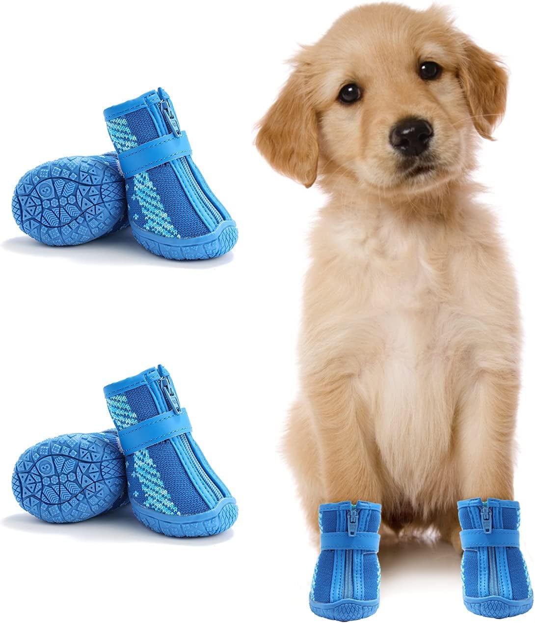 Dog Shoes for Hot Pavement Hardwood Floors, Breathable Dog Boots with – KOL  PET