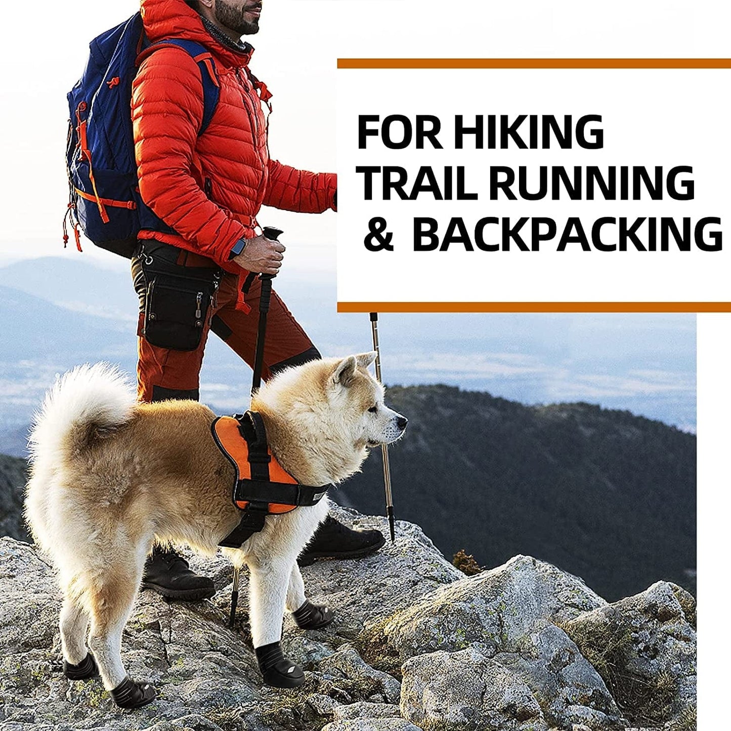 Dog Shoes for Hot Pavement, Reflective Waterproof Dog Boots, Paw Protectors for Medium Large Dogs Booties, Outdoor Dog Boots for Hiking and Running 4PCS Animals & Pet Supplies > Pet Supplies > Dog Supplies > Dog Apparel AOKOWN   