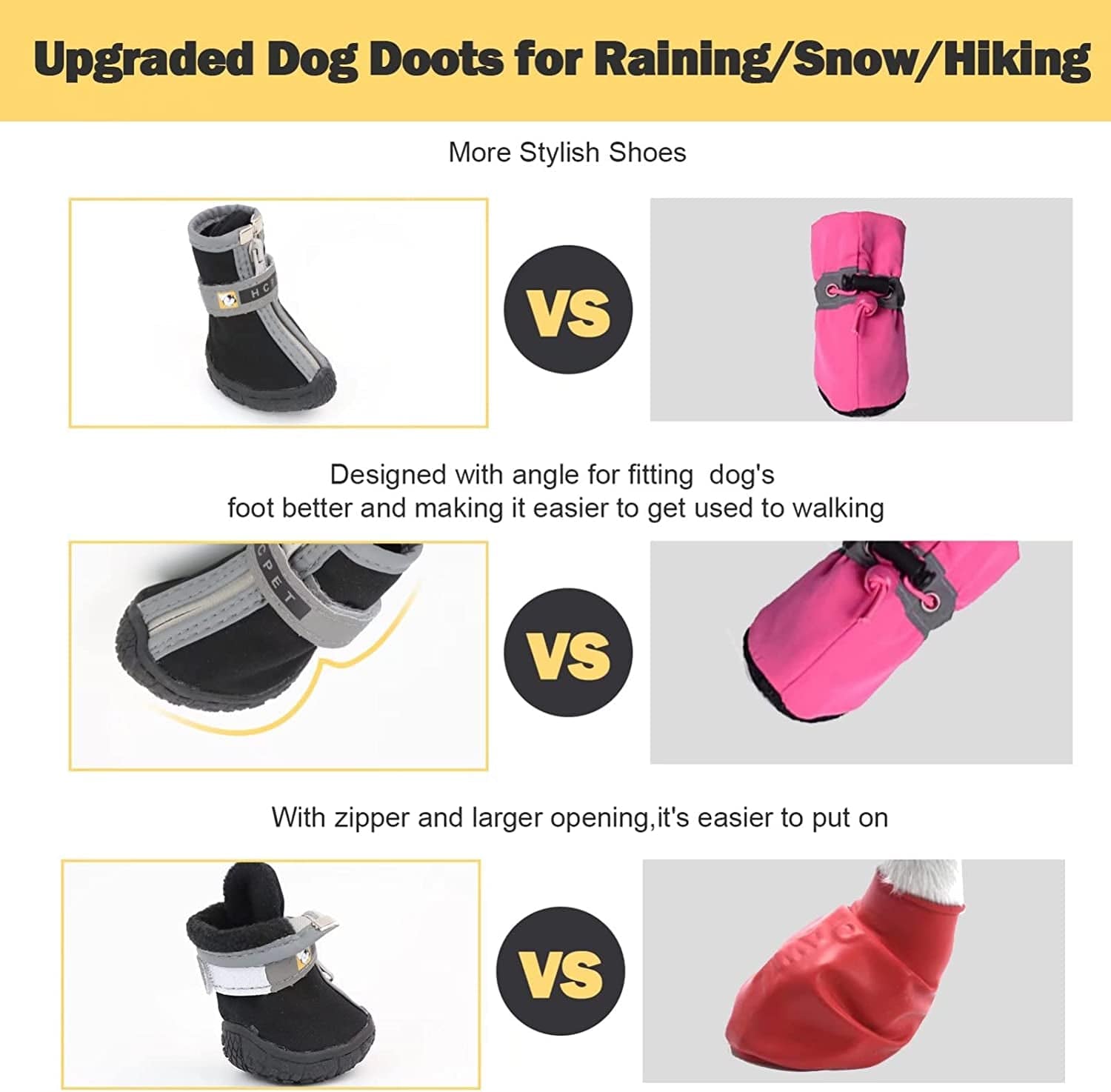 Dog Shoes for Hot Pavement Small Dogs, Dog Booties for Outdoor/Running/Hiking/Hot Pavement, Dog Boots Paw Protectors, Straps, Non-Slip, 4Pcs Animals & Pet Supplies > Pet Supplies > Dog Supplies > Dog Apparel WISYME   