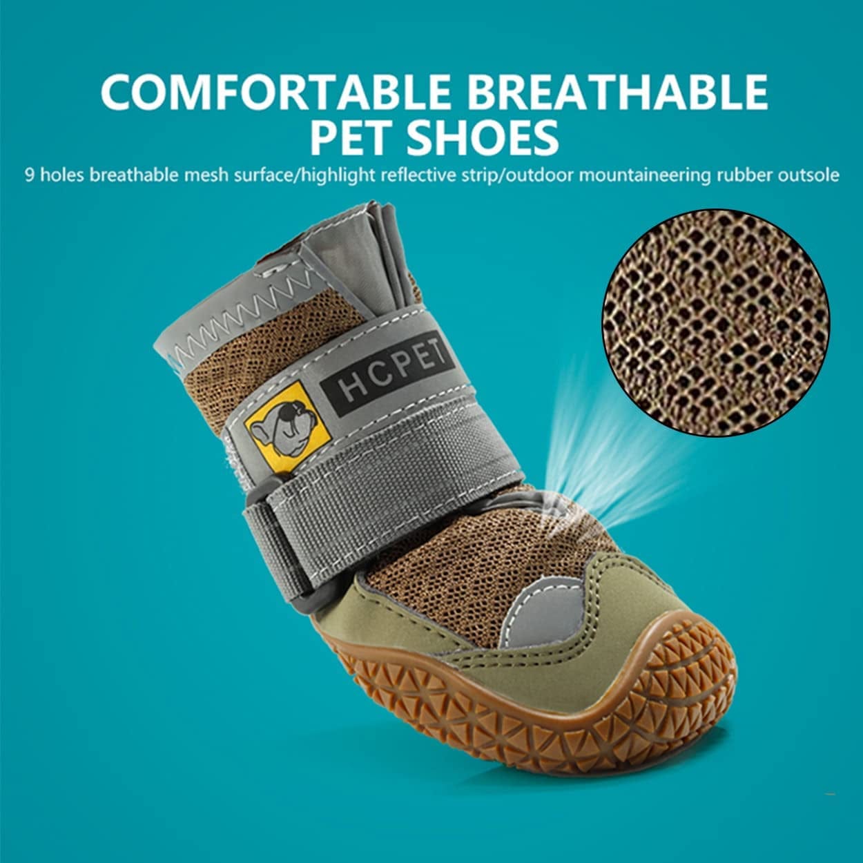 Dog Shoes for Hot Pavement Hardwood Floors, Breathable Dog Boots