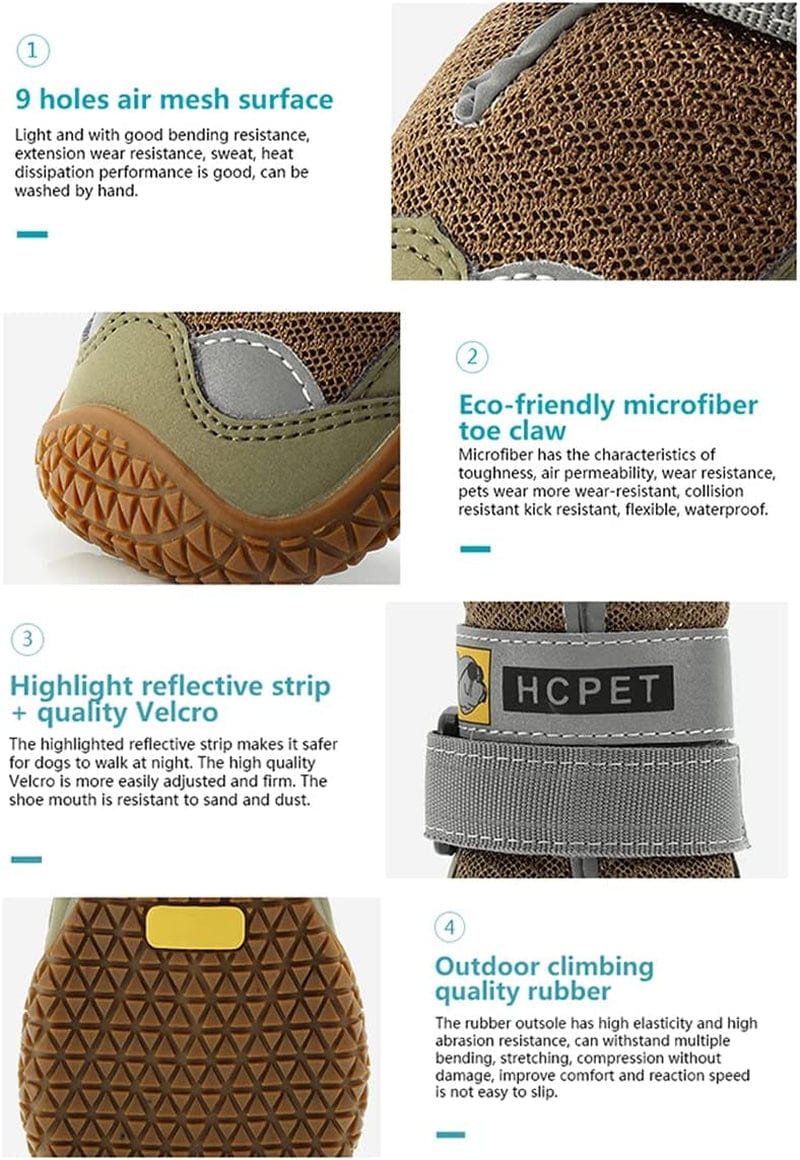 Dog Shoes for Hot Pavement Summer, Hiking Shoes for Hardwood Floors for Small Medium Large Dog Animals & Pet Supplies > Pet Supplies > Dog Supplies > Dog Apparel dudulyu   