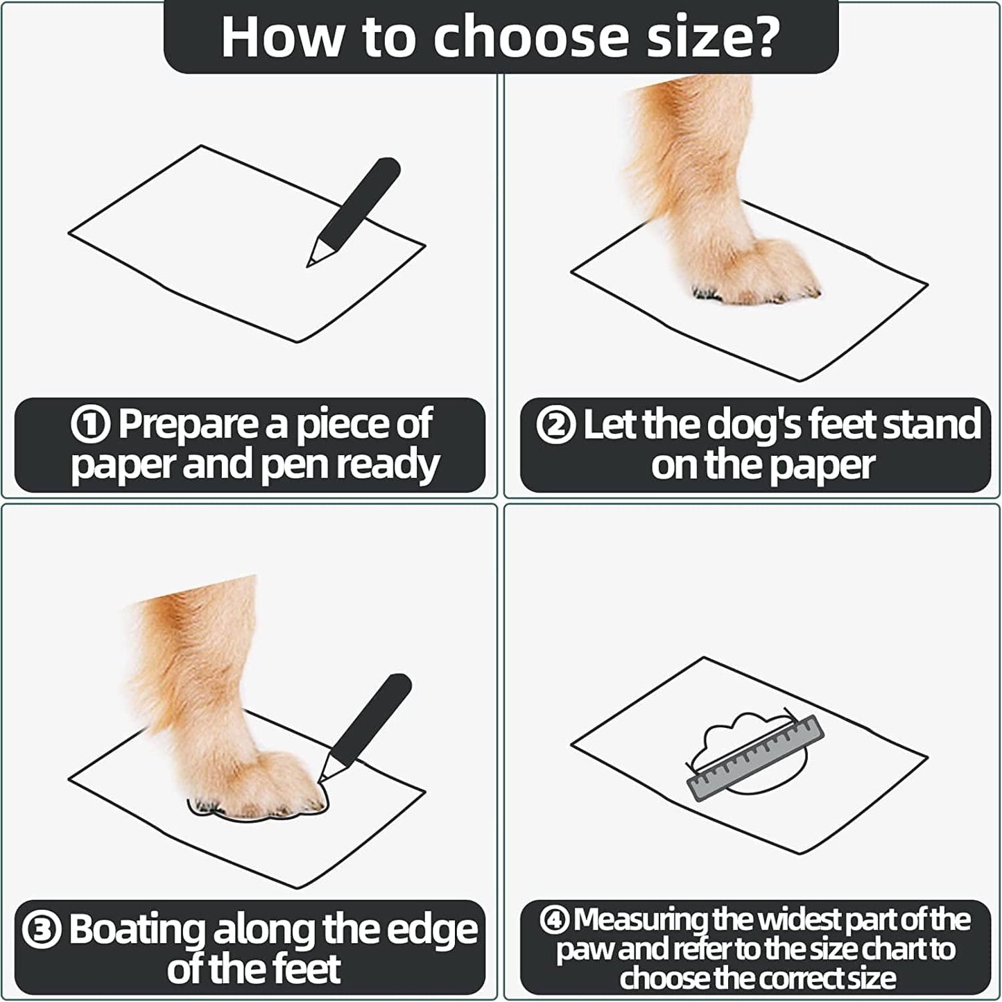 Dog Shoes for Winter Snow Hot Pavement, Dog Boots & Paw Protector, Dog Booties for Small Dogs with Reflective Strip Anti-Slip Sole 4Pcs Animals & Pet Supplies > Pet Supplies > Dog Supplies > Dog Apparel AOKOWN   