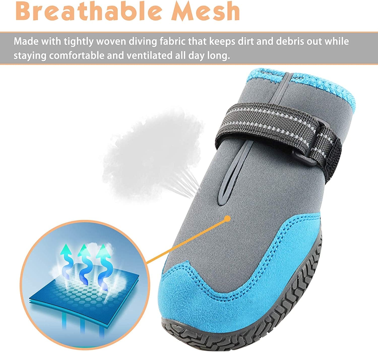 Dog Shoes Winter Blue Size 2 for Snow Animals & Pet Supplies > Pet Supplies > Dog Supplies > Dog Apparel KEIYALOE   