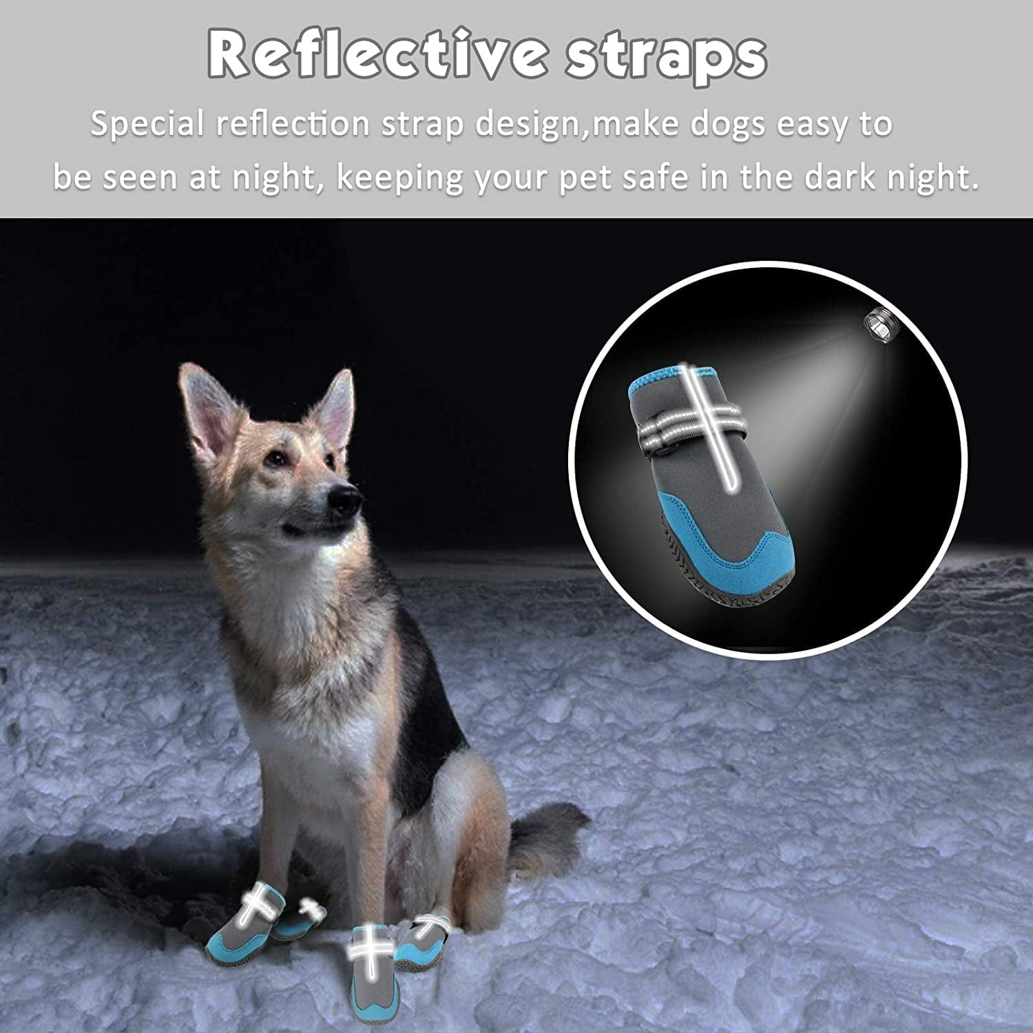 Dog Shoes Winter Blue Size 2 for Snow Animals & Pet Supplies > Pet Supplies > Dog Supplies > Dog Apparel KEIYALOE   