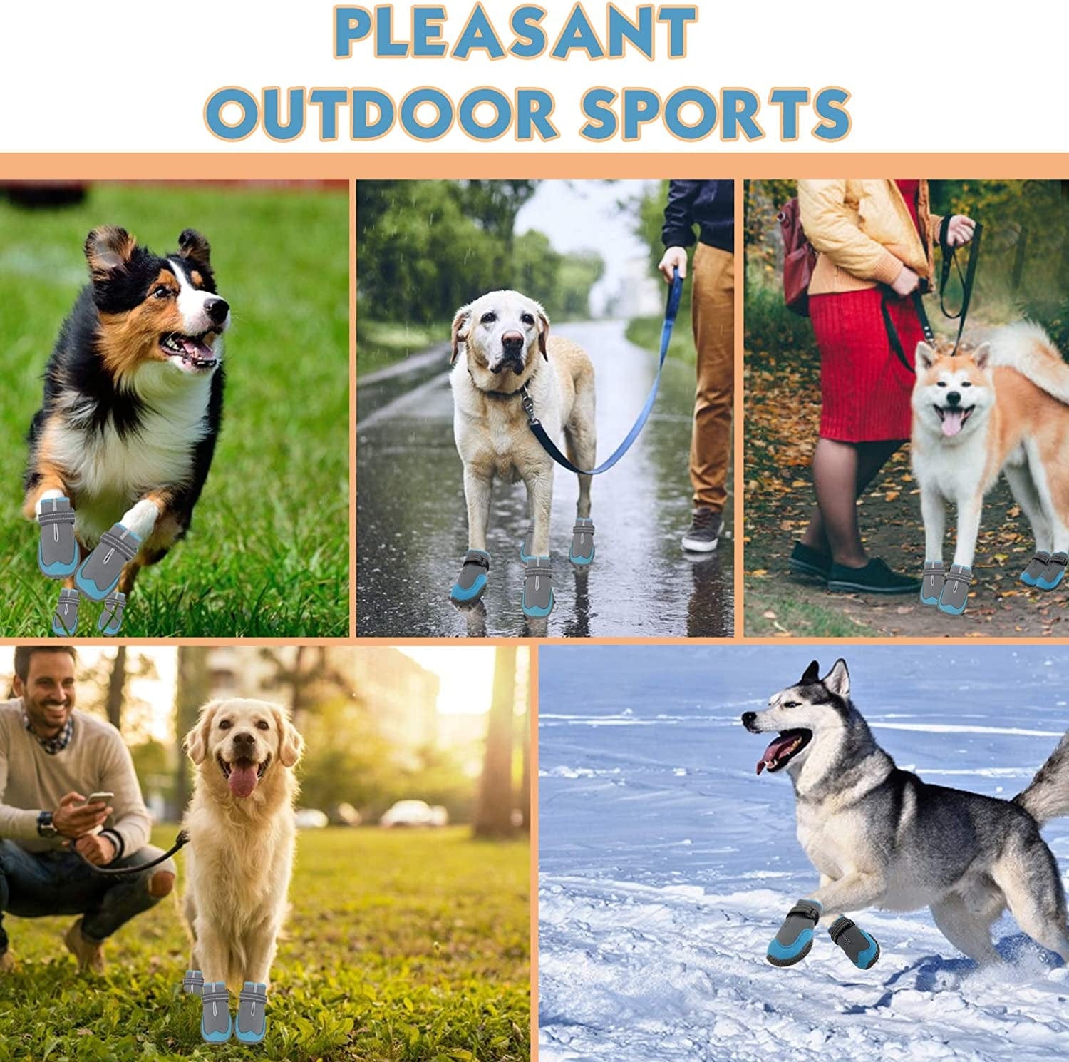 Dog Shoes Winter Blue Size 2 for Snow Animals & Pet Supplies > Pet Supplies > Dog Supplies > Dog Apparel KEIYALOE   